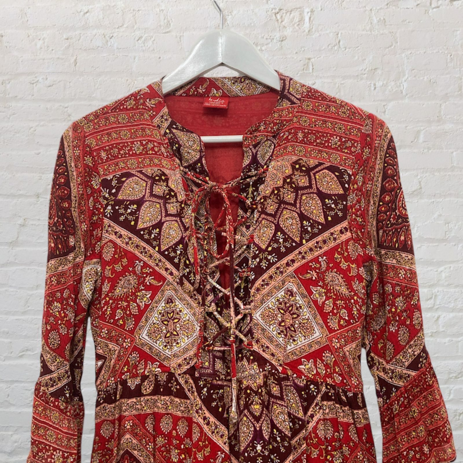 Other India Fashion Red Mandala Mini Dress M Size M / US 6-8 / IT 42-44 - 4 Thumbnail