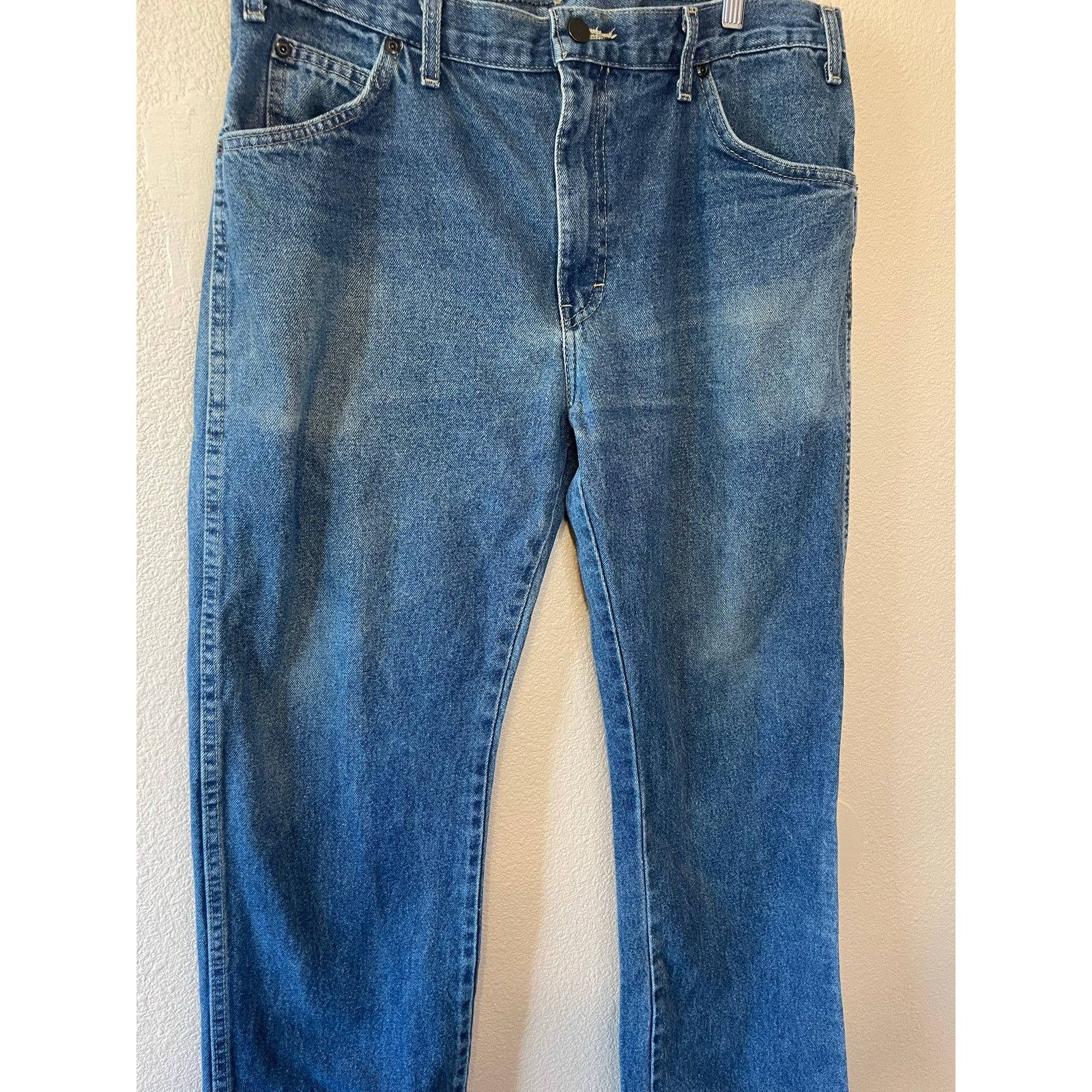 Dickies Dickies Straight Leg Medium Wash Semi Distressed Denim 34x30 Size US 34 / EU 50 - 10 Thumbnail