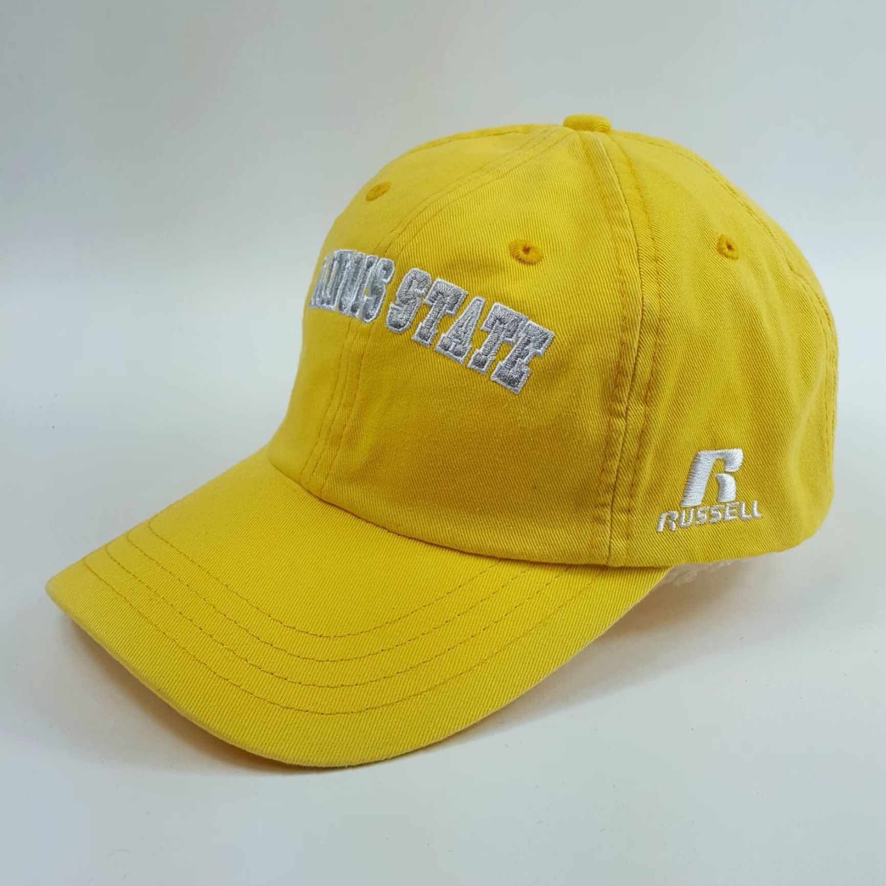 Russell Athletic VINTAGE Illinois State College Adjustable Sports Hat Baseball Cap Y2K Yellow Russell Athletic Men Adjustable Hat Size ONE SIZE - 2 Thumbnail