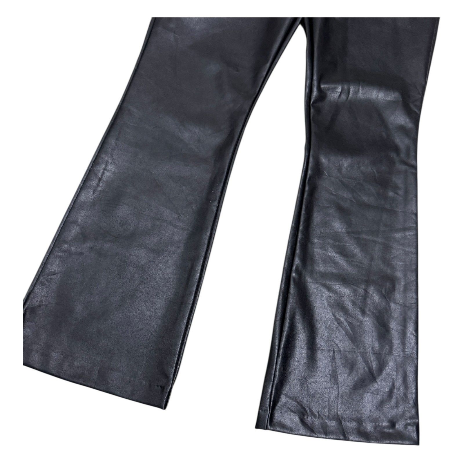 Abercrombie & Fitch ABERCROMBIE & FITCH Vegan Leather CURVE LOVE Flared Pants 00 Size 24" / US 00 / IT 34 - 6 Thumbnail