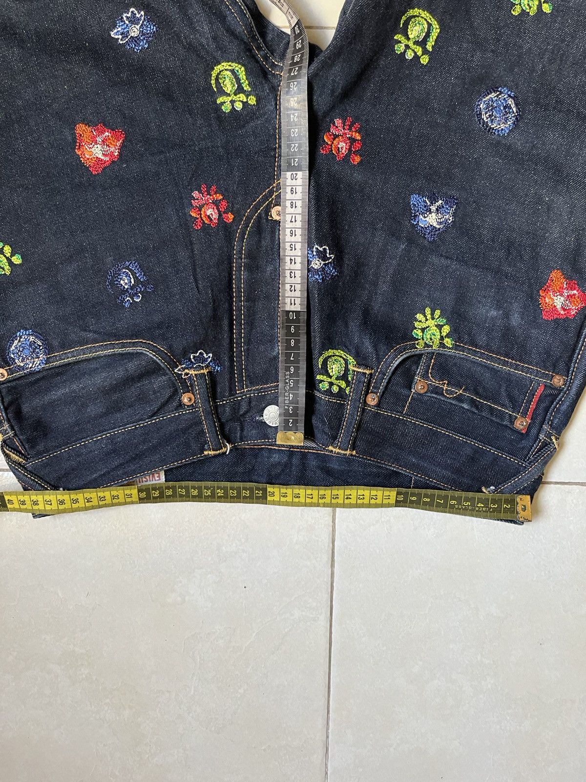 Evisu Evisu diacock selvedge embroided denim Size US 33 - 12 Thumbnail