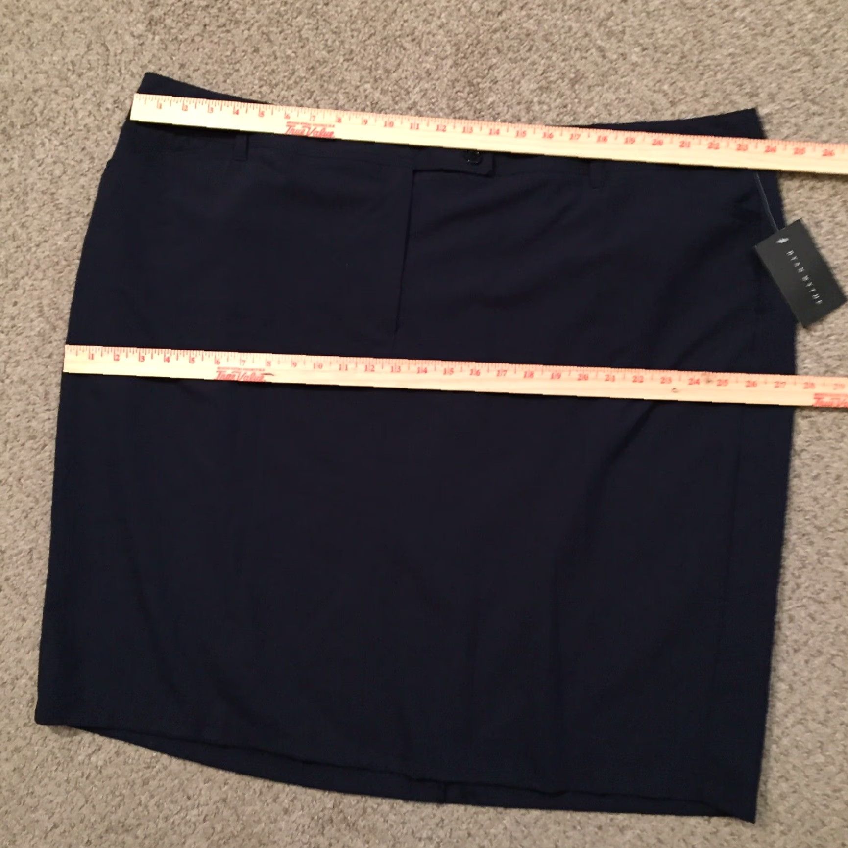 WYTHE Ryan Wythe Skirt Women 24W Knee Length Blue Unlined Pockets Pencil New Plus Size Size 42" / US 20 - 2 Thumbnail