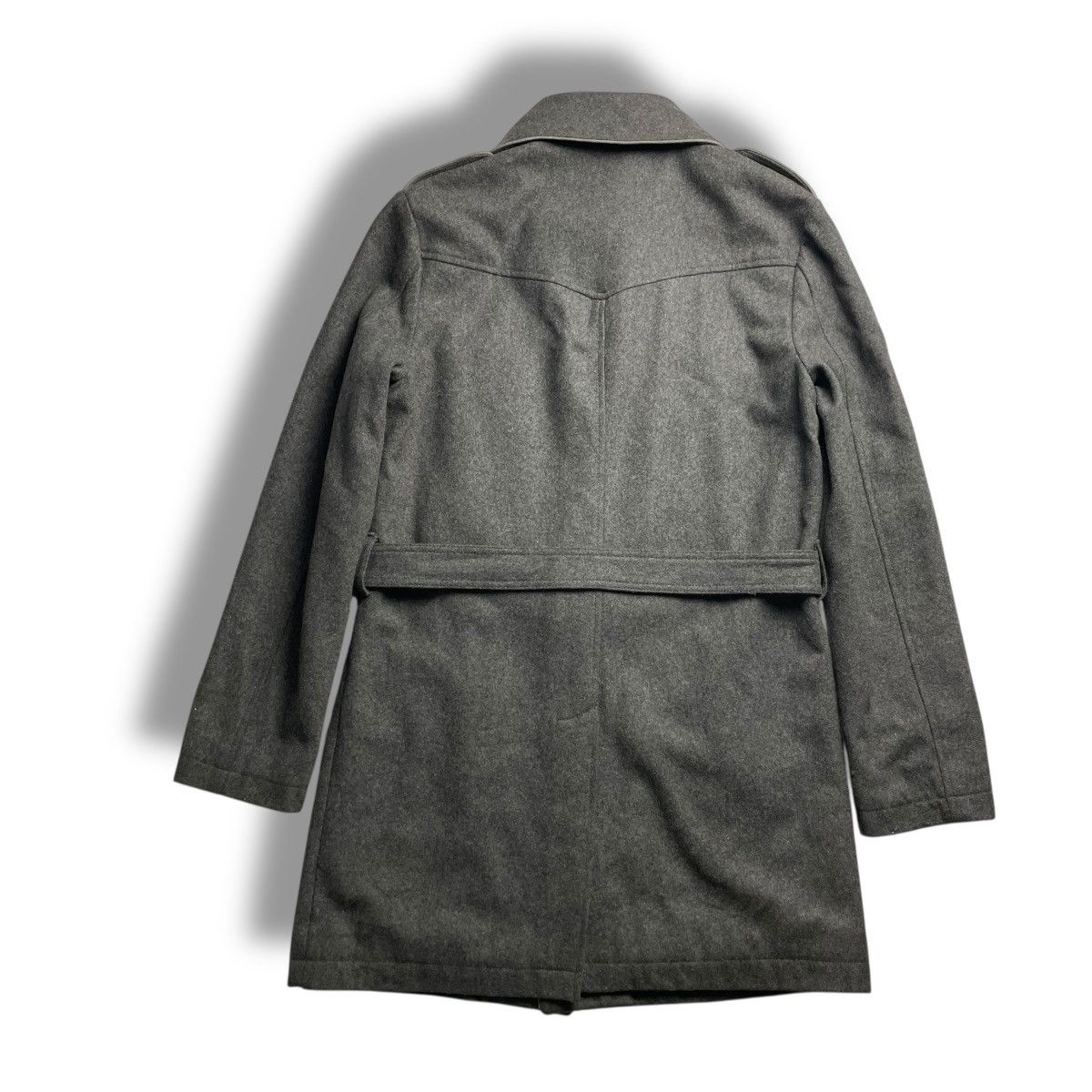 If Six Was Nine 🇯🇵 SEMANTIC DESIGN PUNK AVANT GARDE BELTED WOOL TRENCH COAT Size US L / EU 52-54 / 3 - 2 Thumbnail
