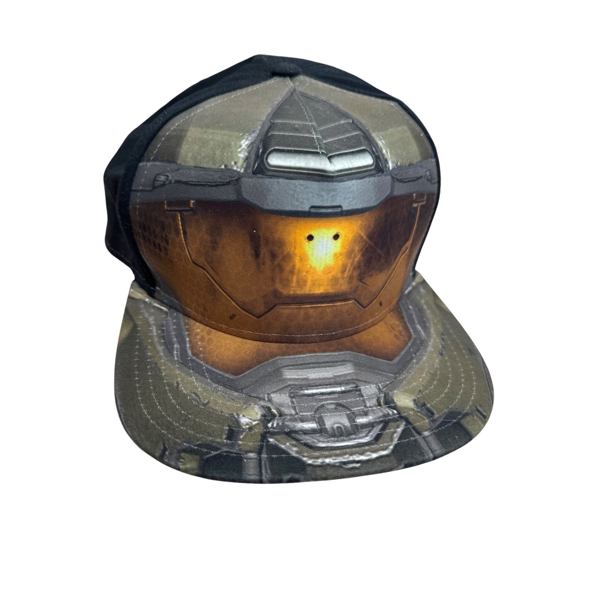 Halo Halo Master Chief Helmet Graphic Snapback Hat black SKU8200 Size ONE SIZE - 15 Thumbnail