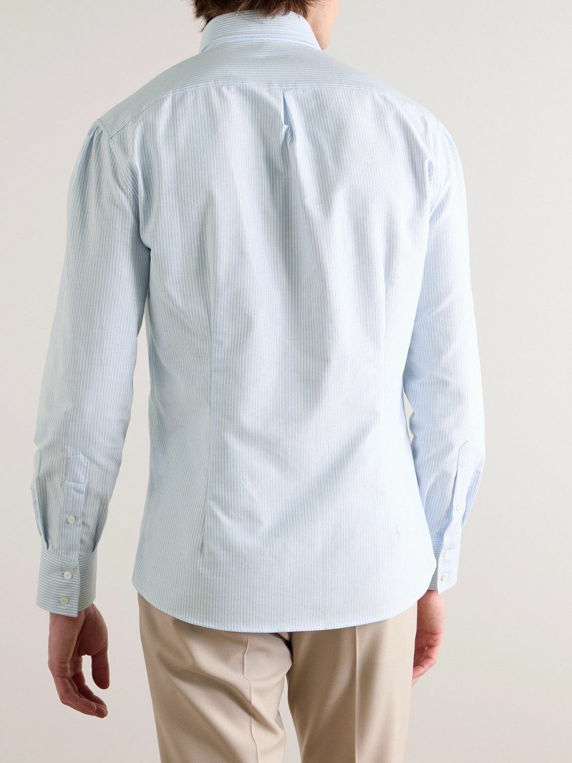 Brunello Cucinelli o1gr1nt0525 Striped Button up Shirt in Blue Size ONE SIZE - 4 Thumbnail