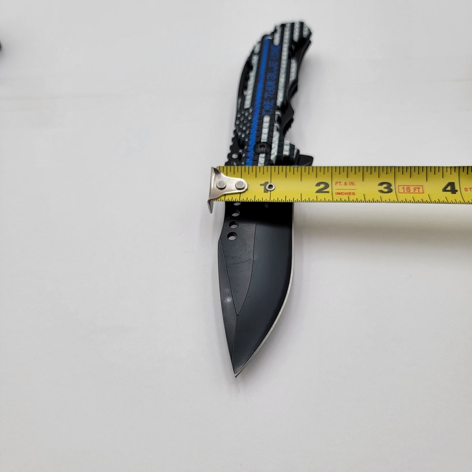 Blue Gear The Thin Blue Line Limited Edition 4.5" Folding Pocket Knife Size ONE SIZE - 7 Thumbnail