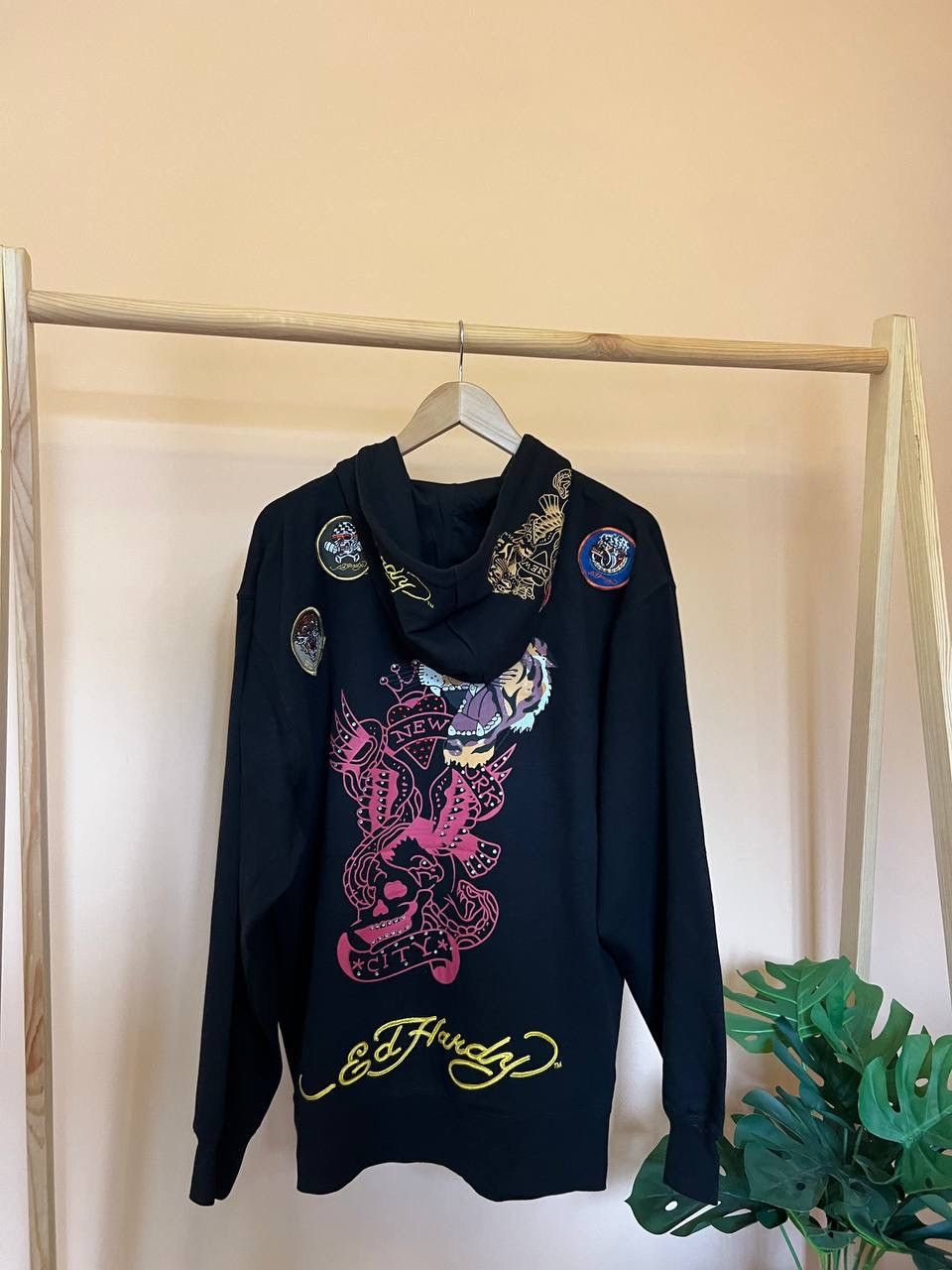 Christian Audigier × Ed Hardy NWT Vintage Ed Hardy Los Angeles Zip Hoodie Logo Rare XXL Size US XXL / EU 58 / 5 - 15 Thumbnail
