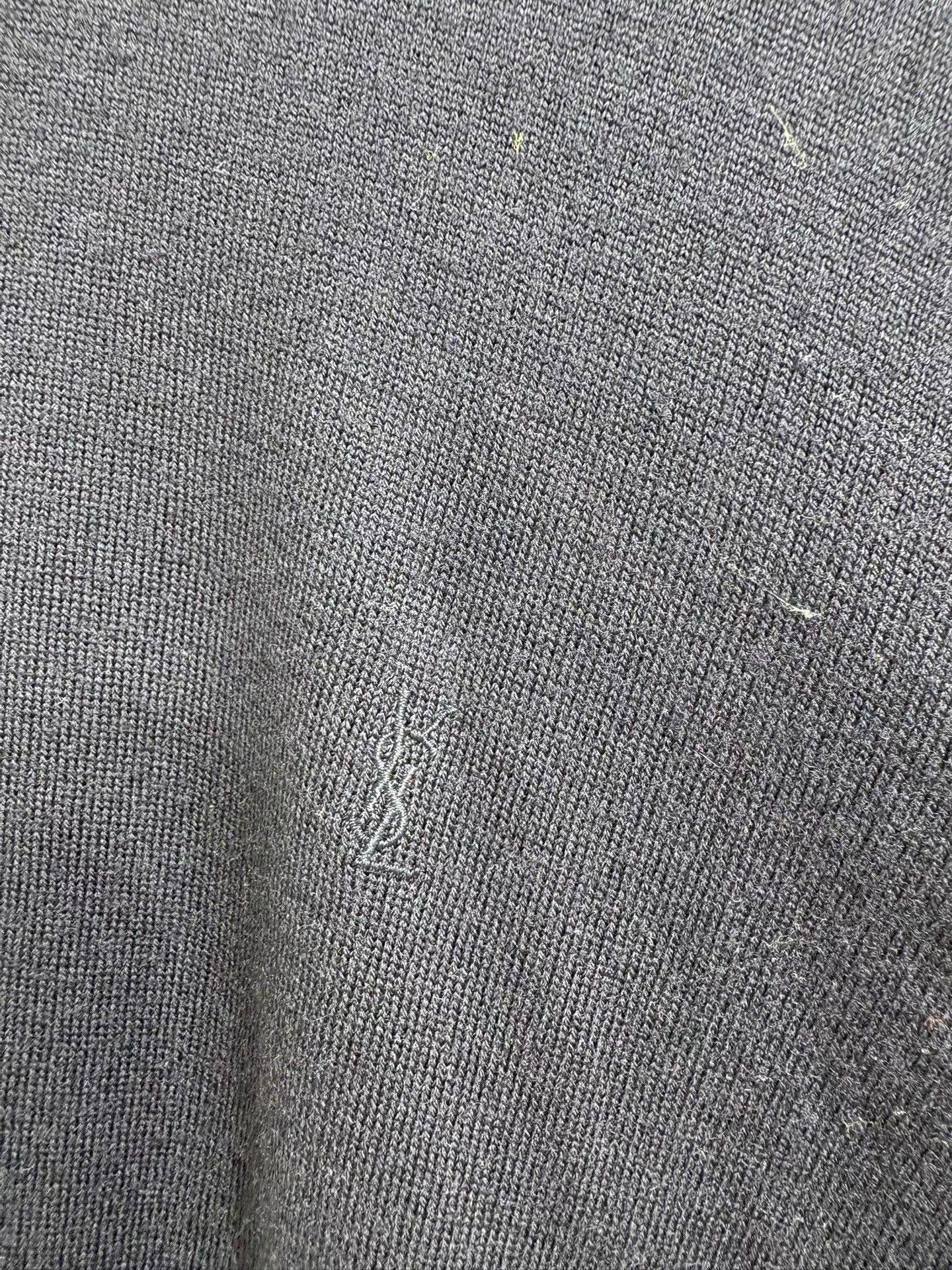 Saint Laurent Paris YSL Saint Laurent Men's Black Wool Sweater K29 Size US L / EU 52-54 / 3 - 2 Thumbnail