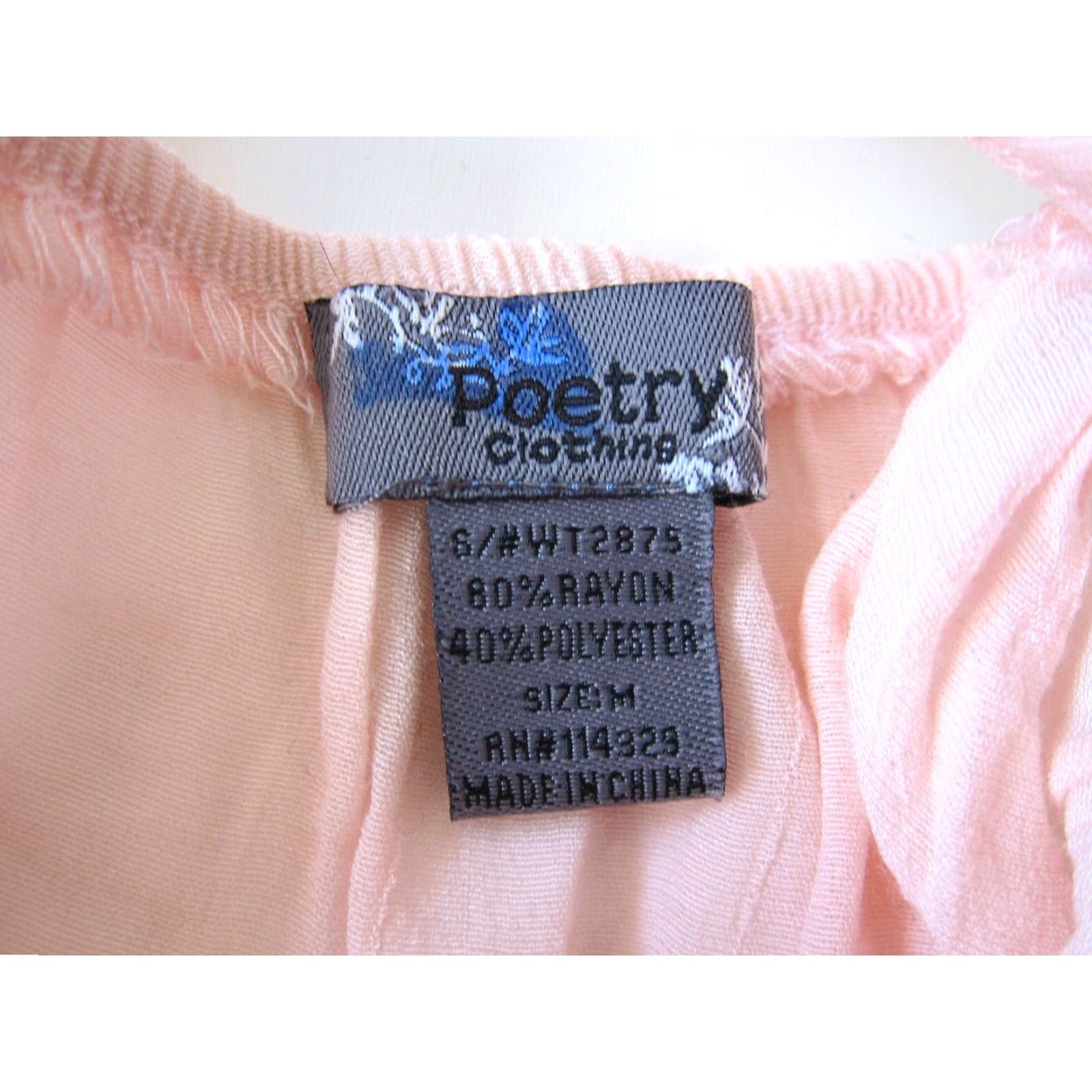 Vintage Poetry Tank Women M Light Pink Lace Spaghetti Strap Rayon Blouse Top Womens Size M / US 6-8 / IT 42-44 - 4 Thumbnail