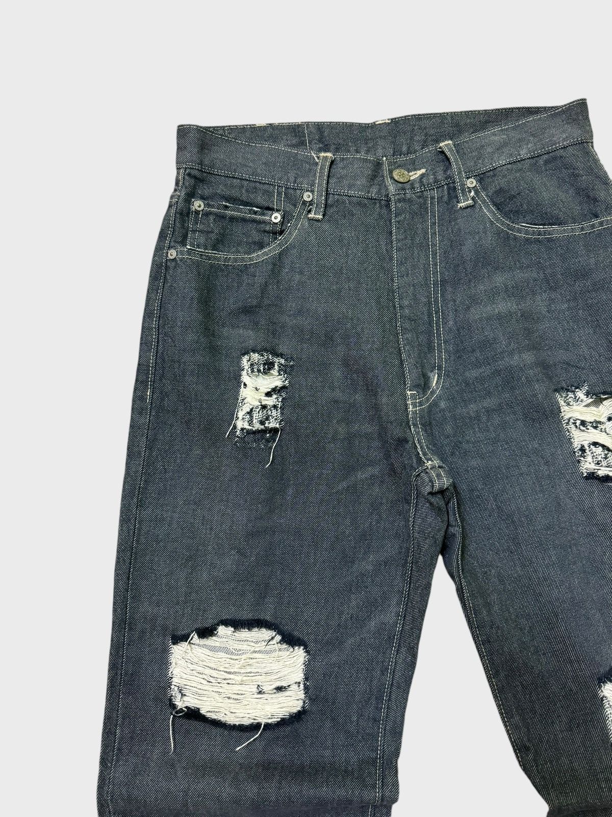 Hysteric Glamour × Japanese Brand DISTRESSED JUNYA WATANABE STYLE DENIM JEANS Size US 29 - 4 Thumbnail