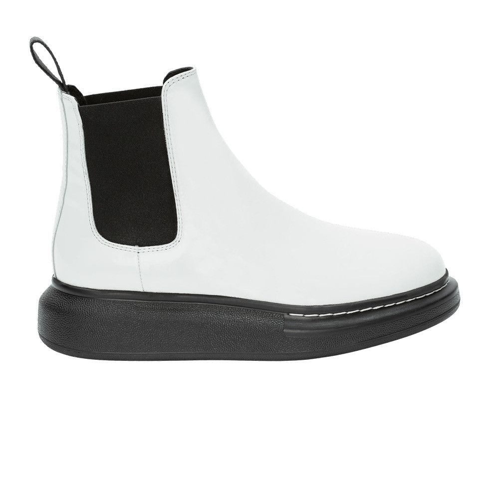 Alexander McQueen o1w1db10925 Hybrid Chelsea Boot in White/Black Size US 11 / IT 41 - 1 Preview