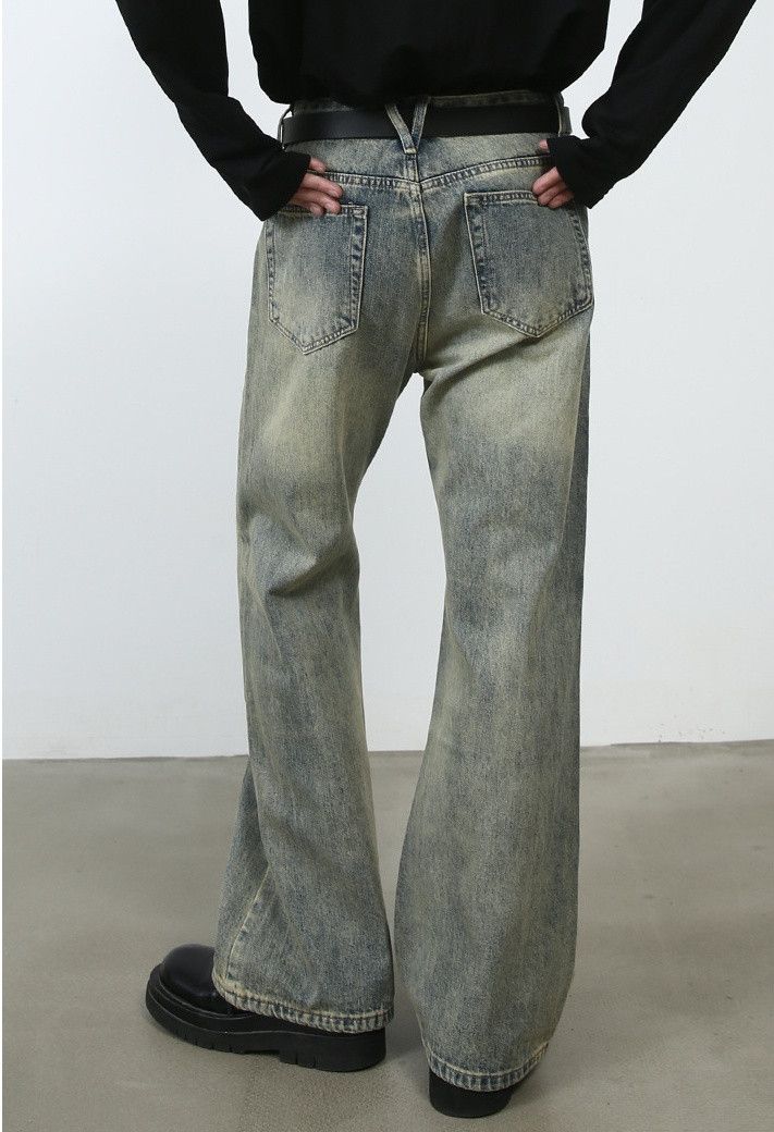 Japanese Brand × Jean Washed trendy distressed casual flared jeans Size US 32 / EU 48 - 6 Thumbnail