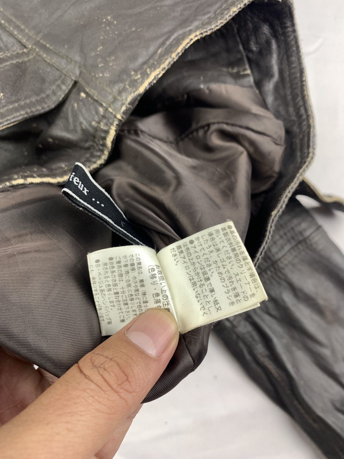 Japanese Brand Le Mieux Japan Brown Biker Iconic Type Leather Trash Jacket Size L / US 10 / IT 46 - 12 Thumbnail