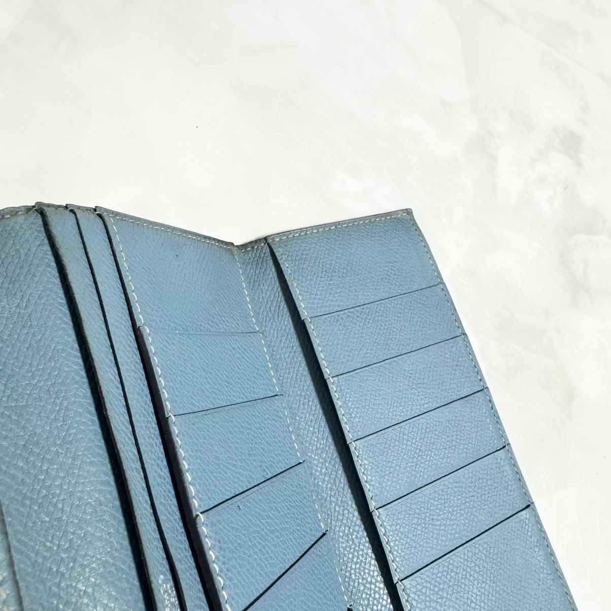 Hermes Hermes Bearn □J stamp 10 card pockets Tri-fold long wallet Size ONE SIZE - 17 Thumbnail