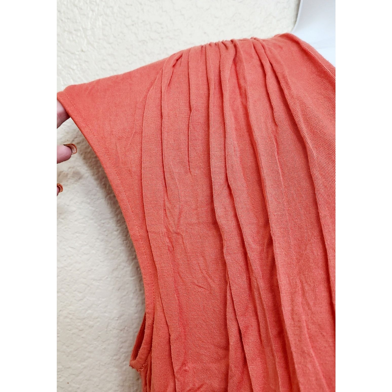 Other K. Jordan Orange Pleated Beading Bodice Top 2X Plus Size 3XL / US 20-22 - 3 Thumbnail