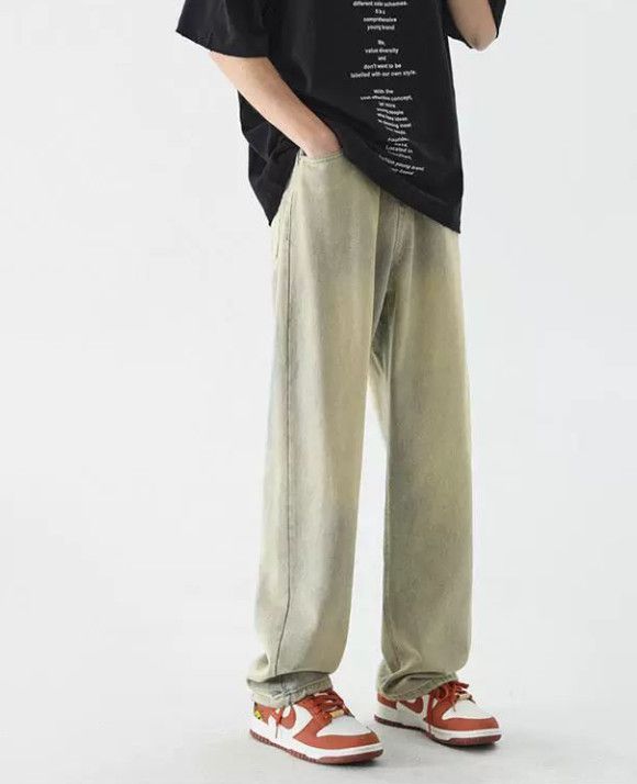 Japanese Brand Men's Retro Loose-Fit Wide-Leg Cargo Jeans Size US 32 / EU 48 - 3 Thumbnail