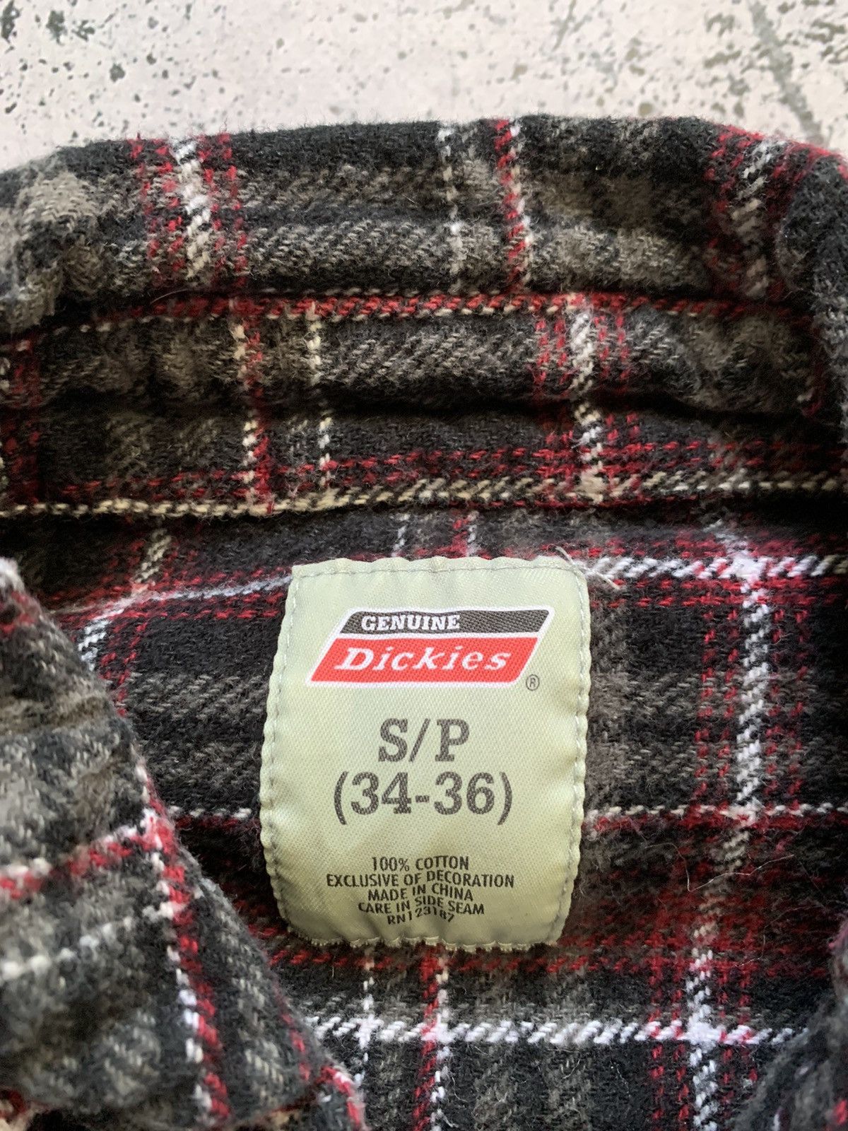 Dickies × Vintage Vintage Dickies Flannel Plaid Shirt Workwear Travis Style Size US S / EU 44-46 / 1 - 4 Thumbnail