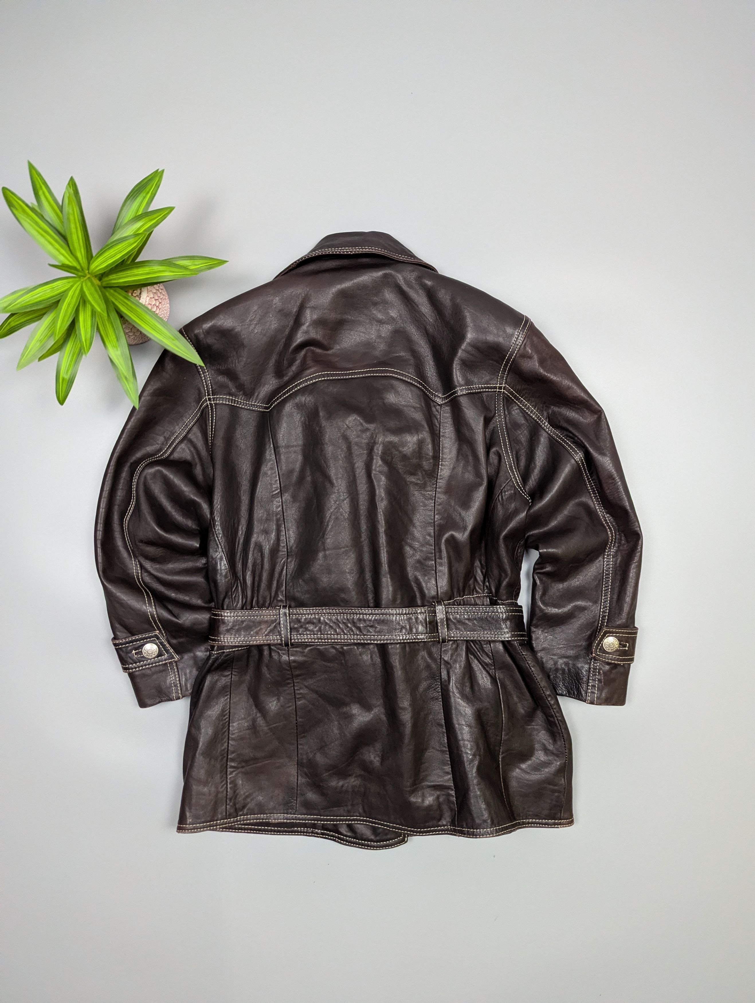 Bonchetti Firenze 90s Vintage Leather Trench Coat/Jacket