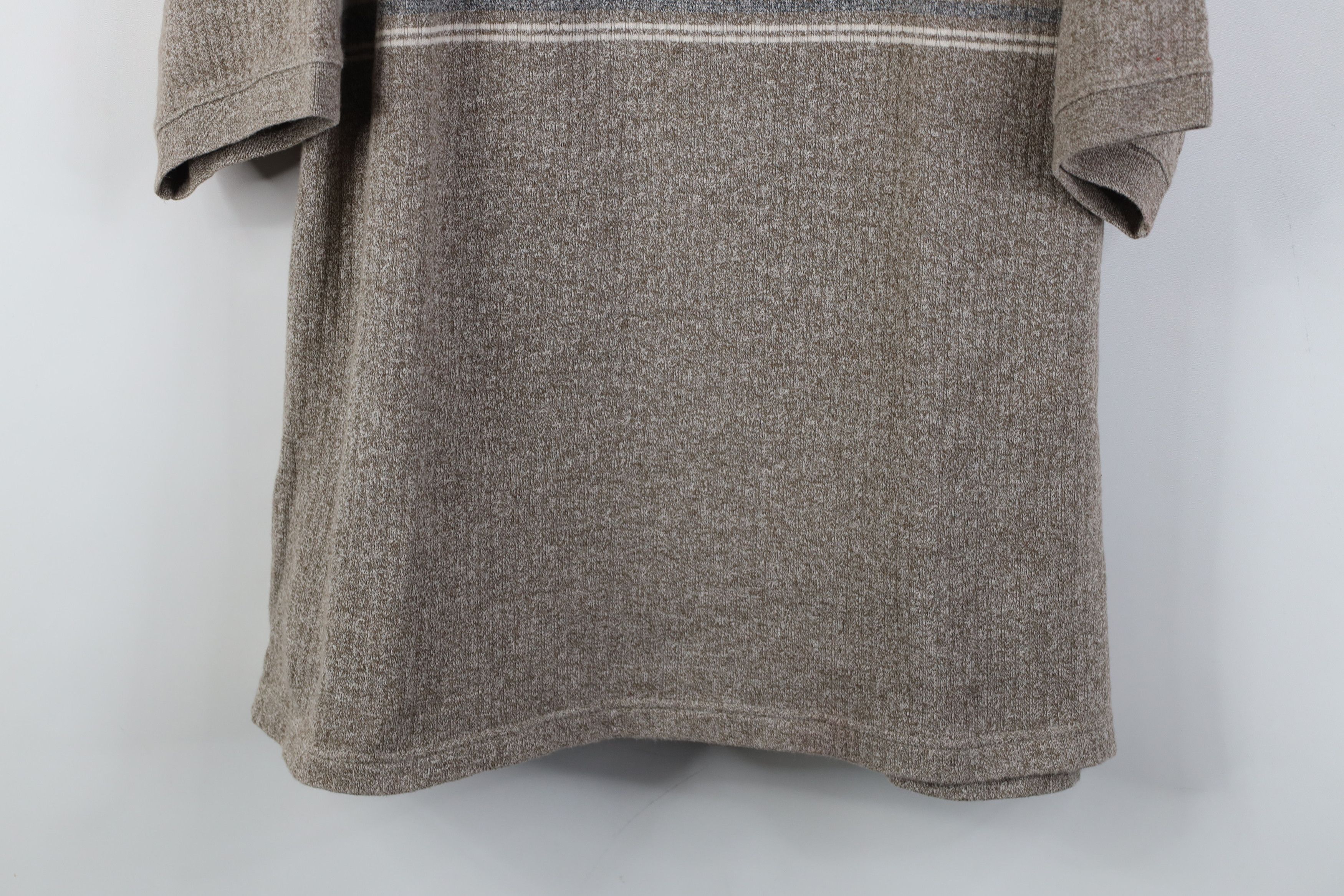 Vintage Vintage 90s Streetwear Block Ribbed Knit Polo Earth Tone Size US L / EU 52-54 / 3 - 3 Thumbnail