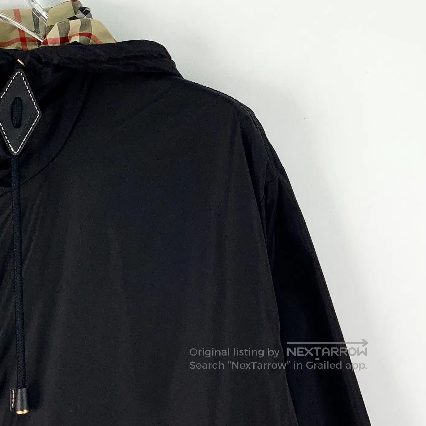 Burberry Burberry Black Hooded Drawstring Zip Long Sleeve Jacket| Size XXS / US 00 / IT 34 - 3 Thumbnail