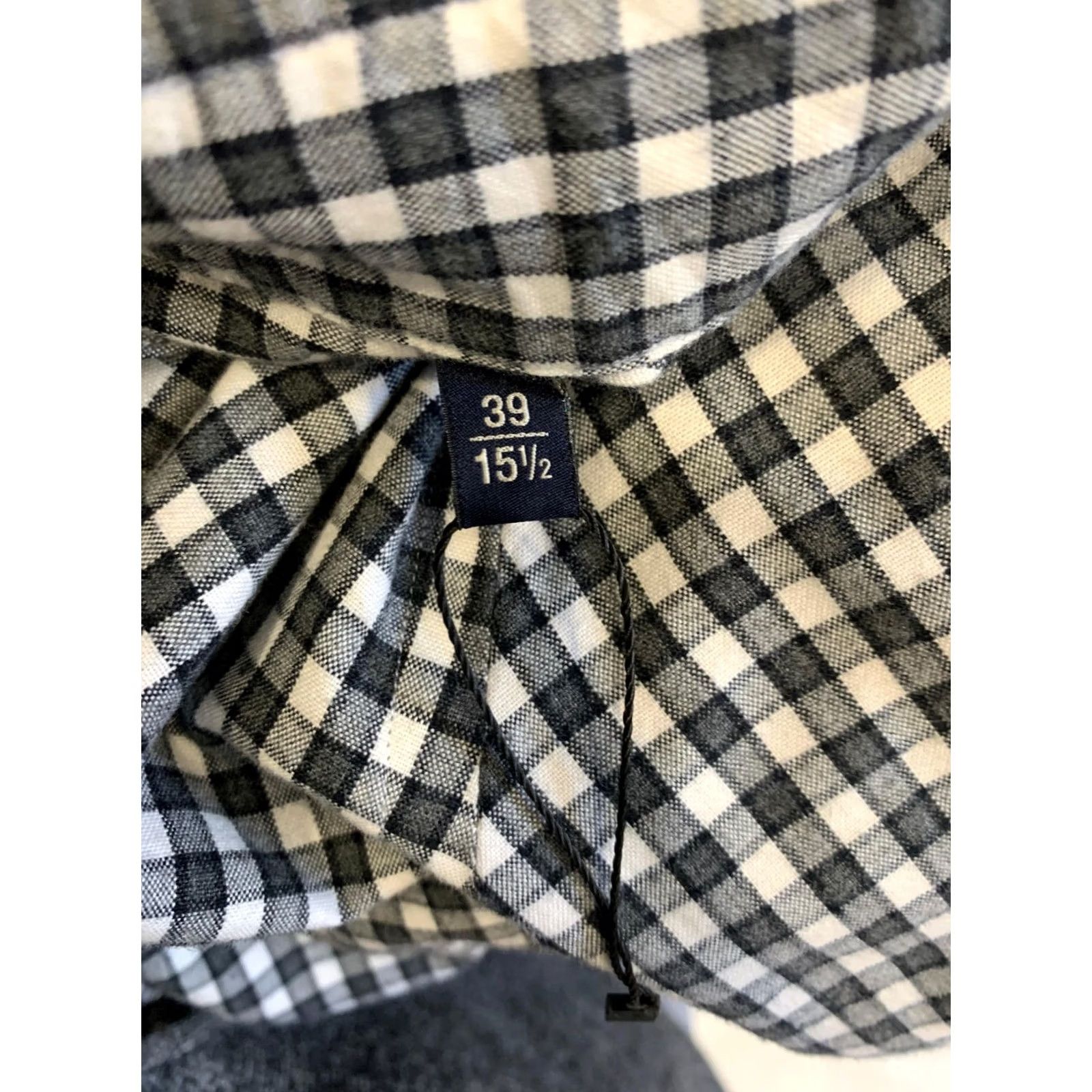 Lardini Lardini Gingham Check Shirt Navy White Spread Collar 15.5 / 39 Adult Men’sDress Shirt Size US L / EU 52-54 / 3 - 7 Thumbnail