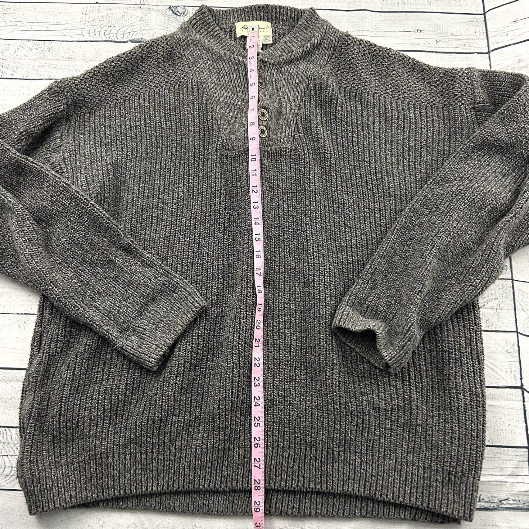 Eddie Bauer Vintage Eddie Bauer Sweater XL Gray Men's Cotton Henley Pullover USA Size US XL / EU 56 / 4 - 3 Thumbnail