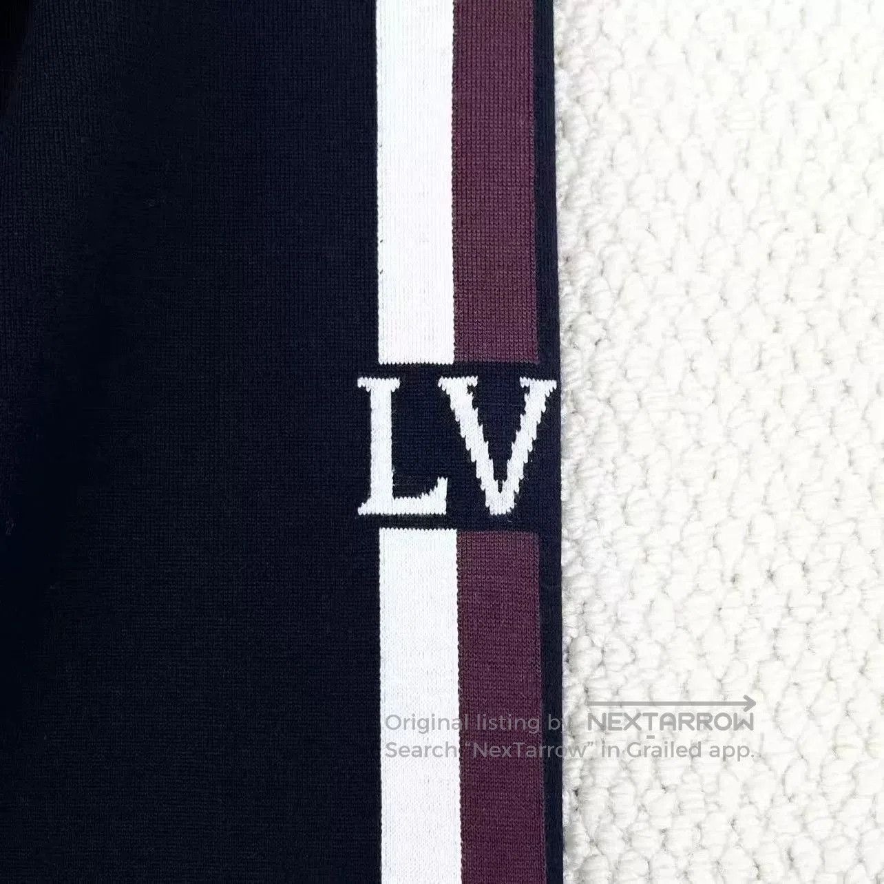 Louis Vuitton Louis Vuitton Stripe Logo Knit Jacket. Size US XS / EU 42 / 0 - 4 Thumbnail