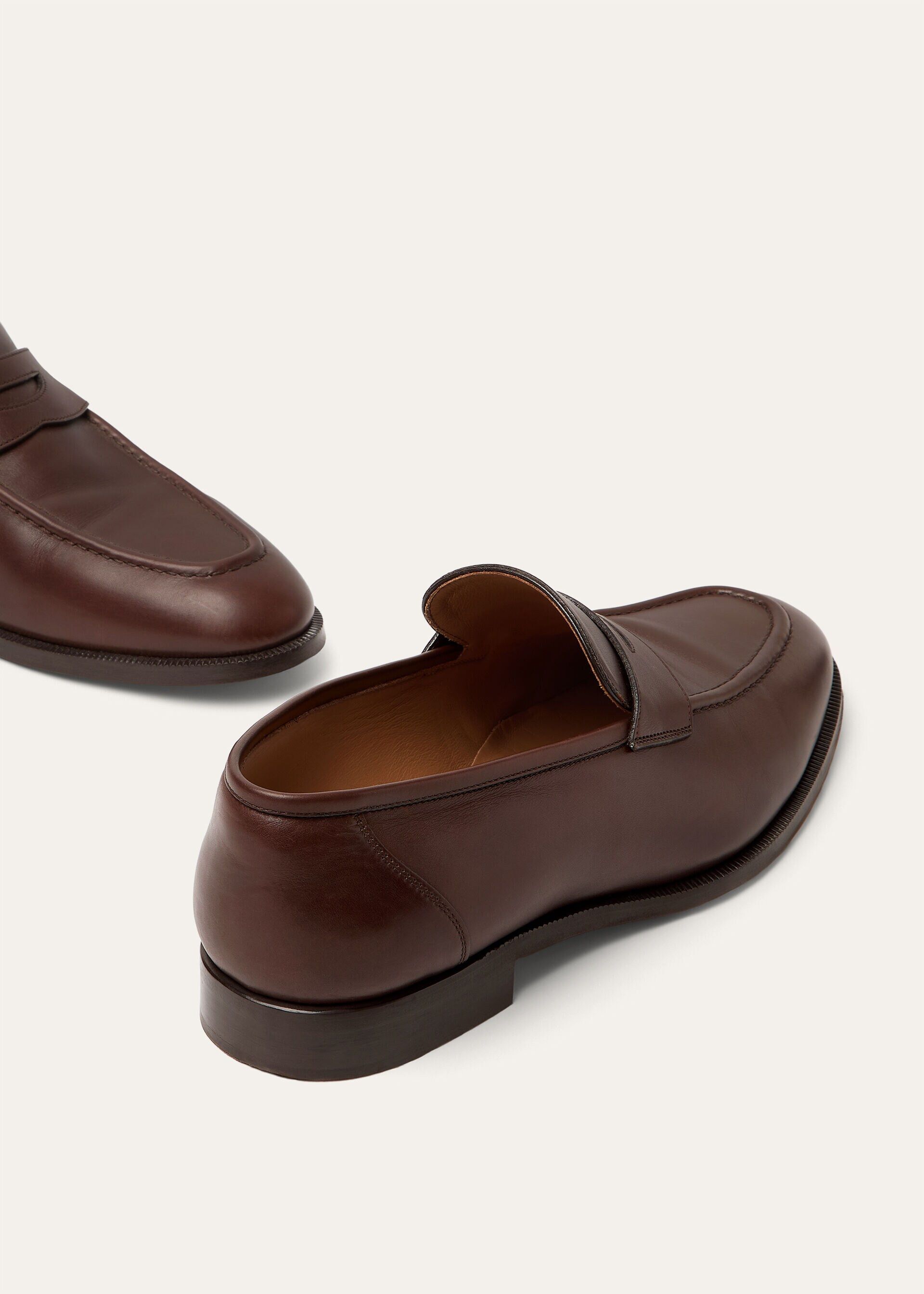 Loro Piana os11x0226 FAO6135 Sergio Loafers in French Coffee Size US 7 / EU 40 - 6 Thumbnail