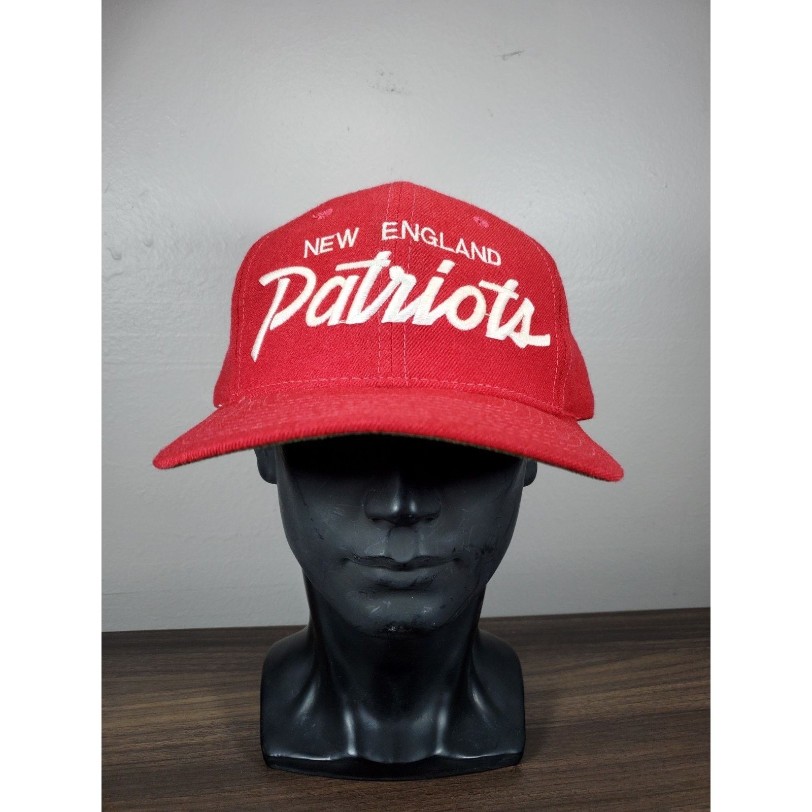 NFL × Sports Specialties × Vintage Vintage New England Patriots Script Hat Wool Snapback Cap Size ONE SIZE - 3 Thumbnail