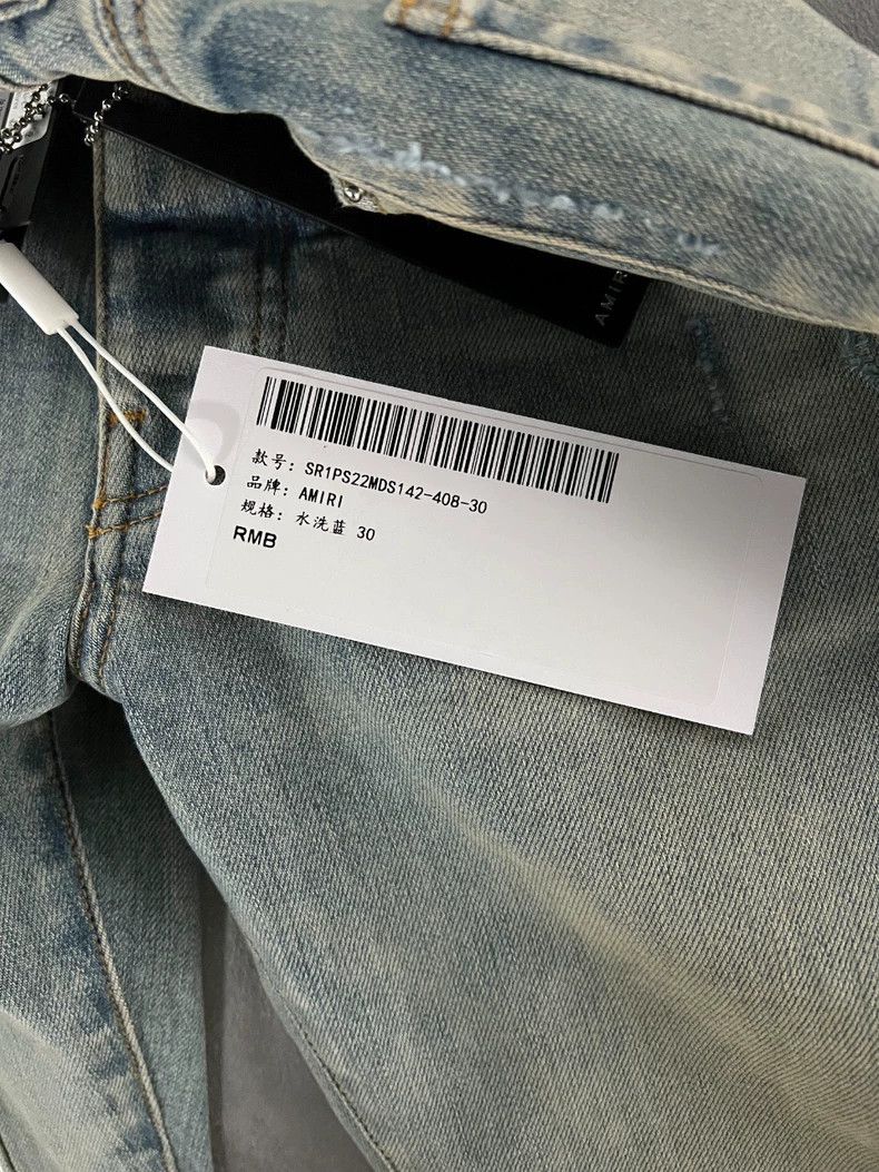 Amiri Amiri Classic Letter Embroidered Washed Jeans Size US 30 / EU 46 - 8 Thumbnail