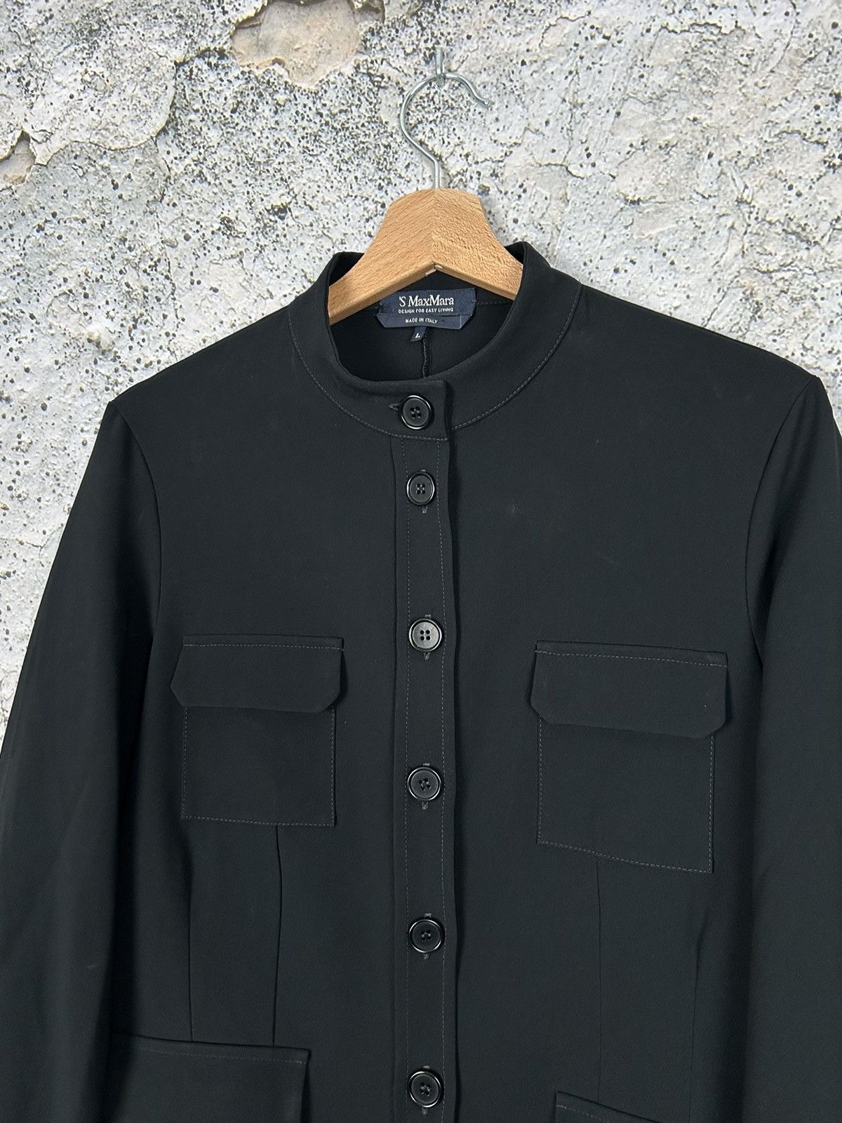 Other S Max Mara Avantgarde Black Light Jacket Blazer Designer Size L / US 10 / IT 46 - 3 Thumbnail