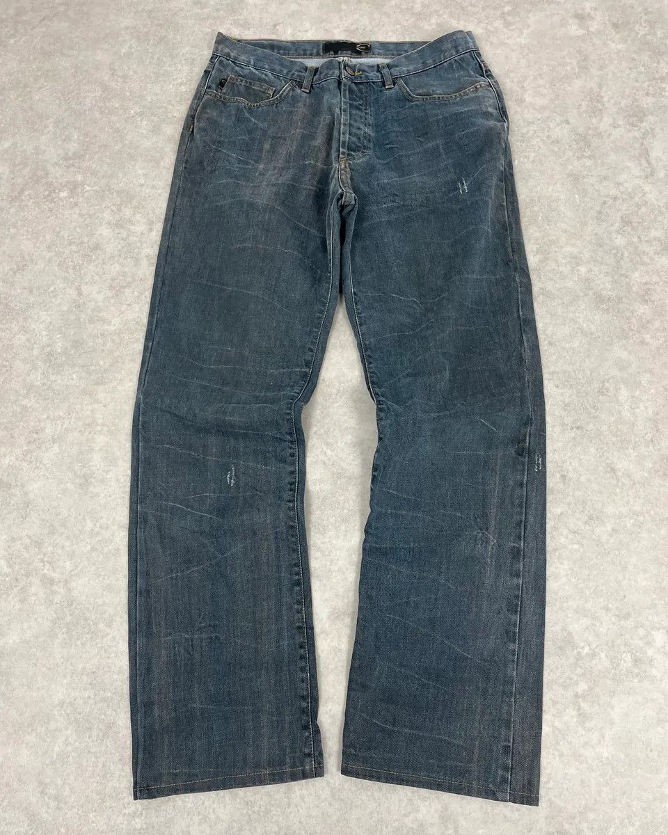 Just Cavalli AW2003 Cavalli Navy Blue Faded Denim Cozy Jeans Size US 32 / EU 48 - 1 Thumbnail