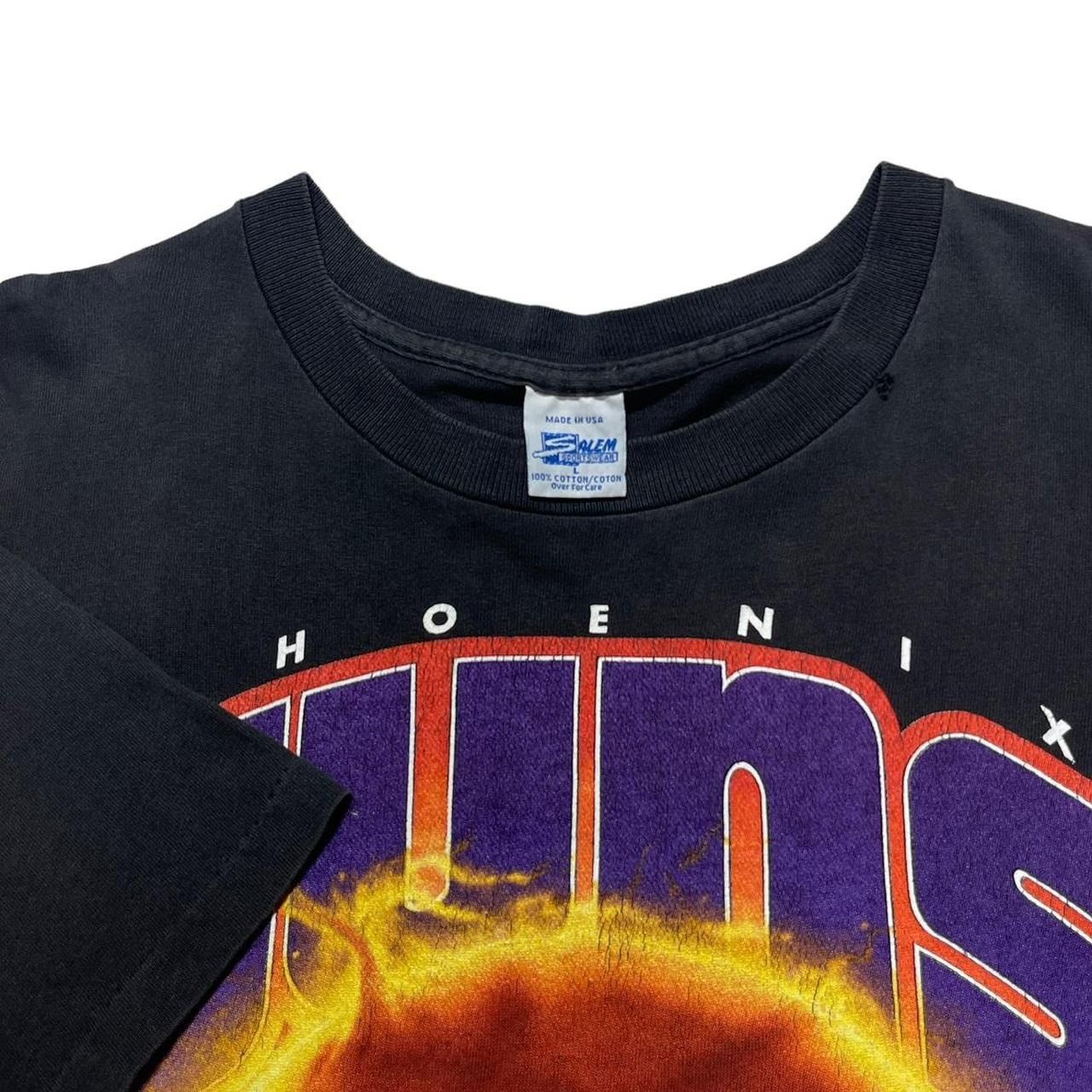 NBA × Vintage Vintage Phoenix Suns Flaming Basketball T-Shirt Size US L / EU 52-54 / 3 - 4 Thumbnail