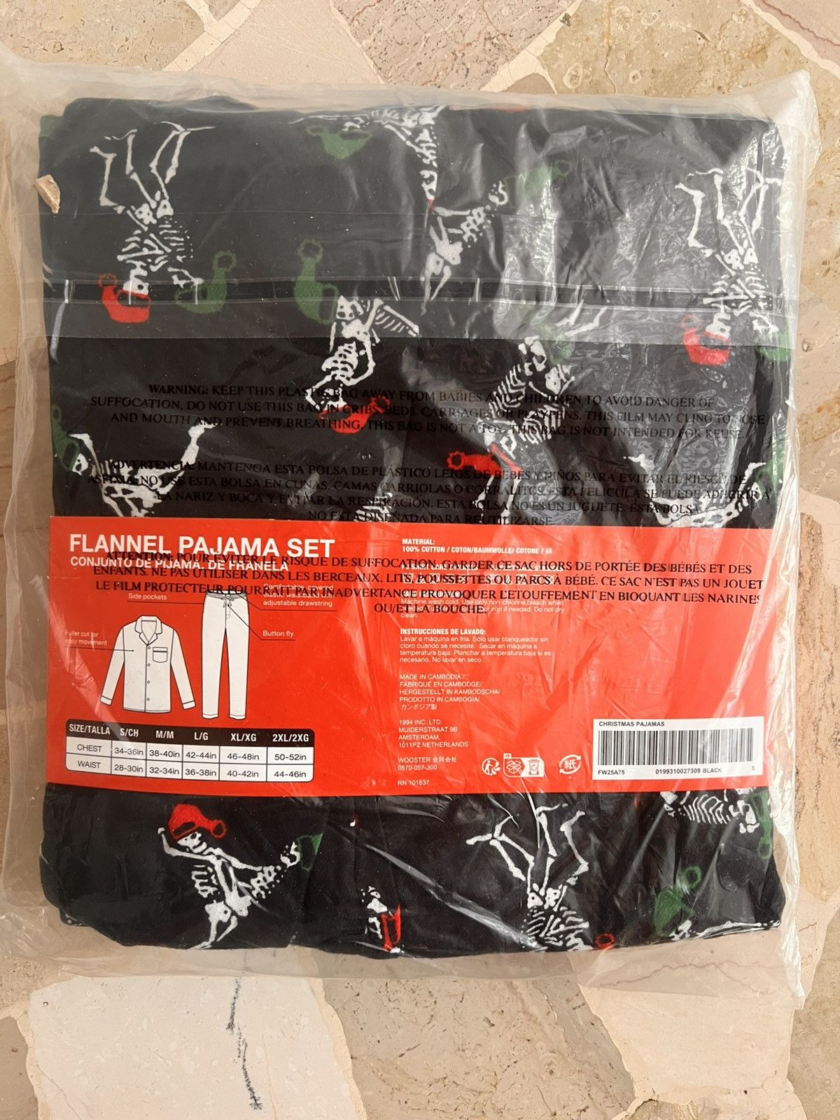 Supreme S - Supreme Holiday Pajama Set Black FW25 flannel shirt pant Size ONE SIZE - 4 Thumbnail