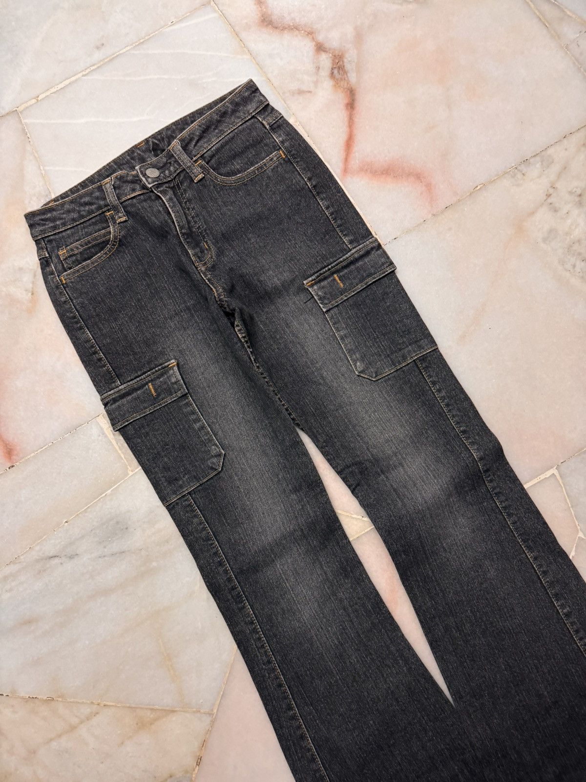 Tornado Mart ARCHIVES 1990s JAPANESE BELL BOTTOM CARGO FADES Size US 26 / EU 42 - 6 Thumbnail