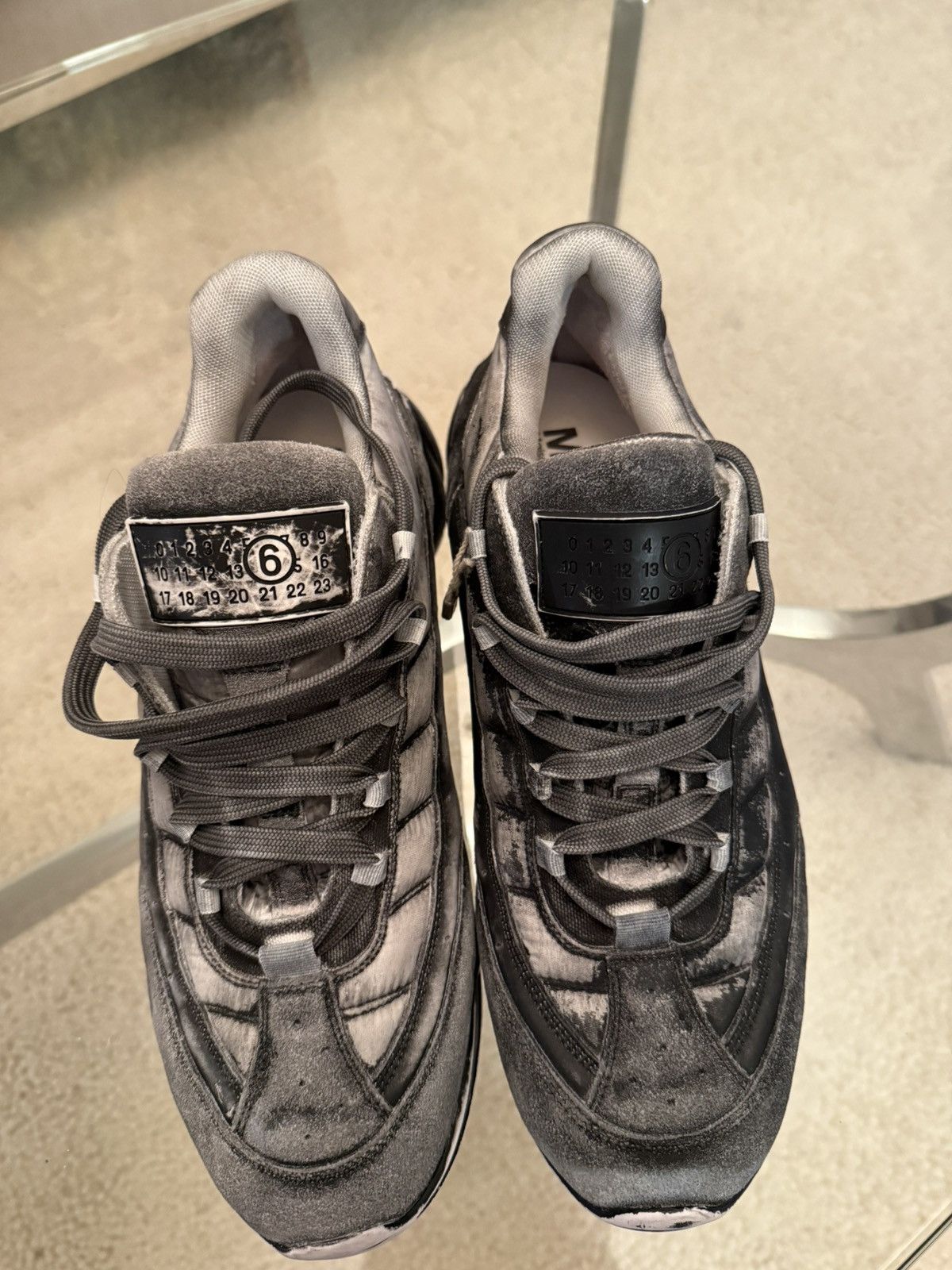 Maison Margiela MM6 Maison Margiela Black Distressed Sneakers Size US 10 / EU 43 - 5 Thumbnail