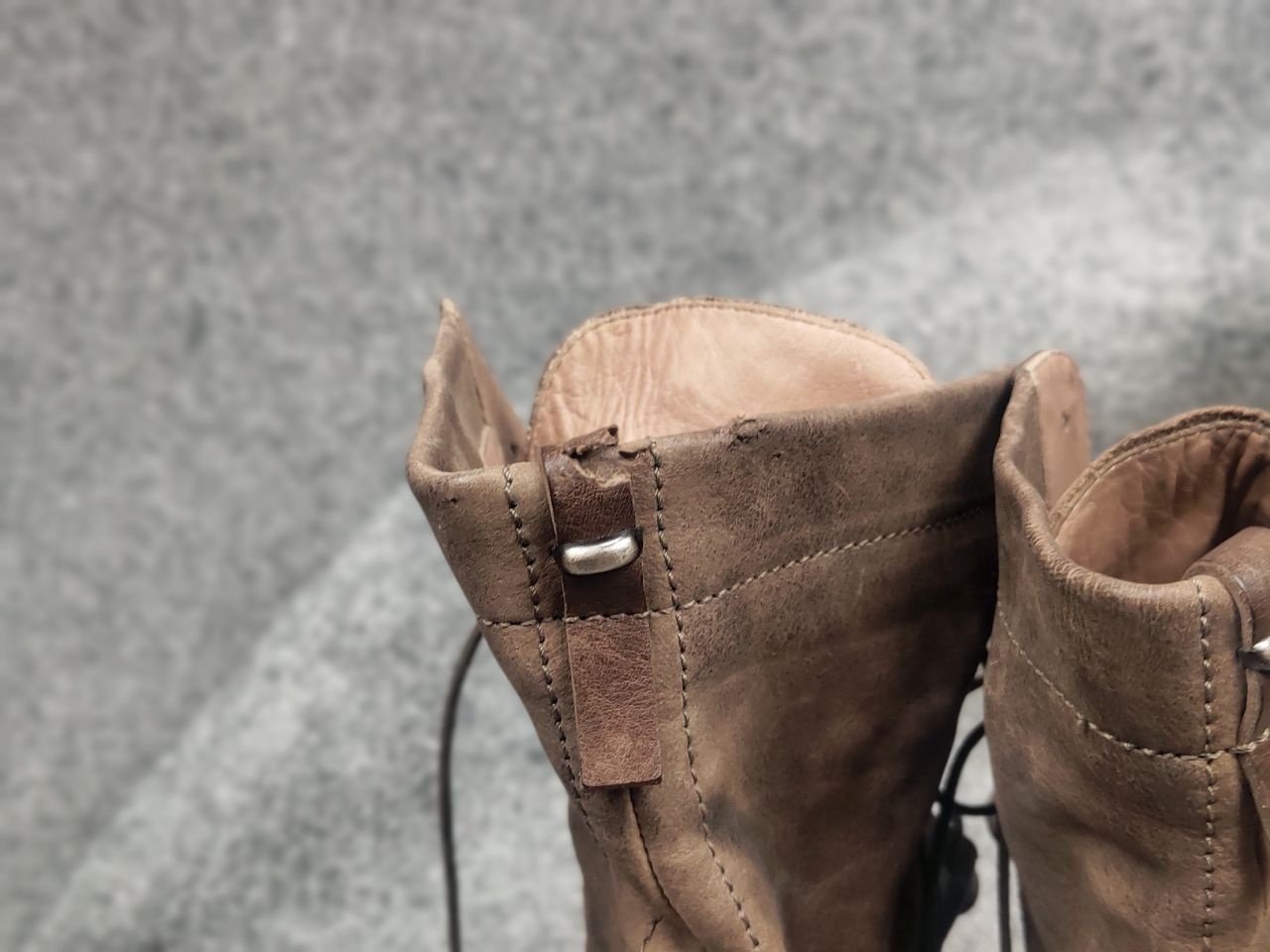 Pantanetti Pantanetti Design Brown Faded Leather Lace Up Ankle Boots Size US 10 / IT 40 - 13 Thumbnail