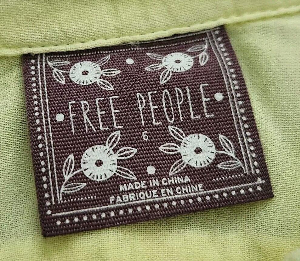 Free People Free People Tunic Top Size 6 Pale Yellow Lace Back 3/4 Size M / US 6-8 / IT 42-44 - 2 Thumbnail