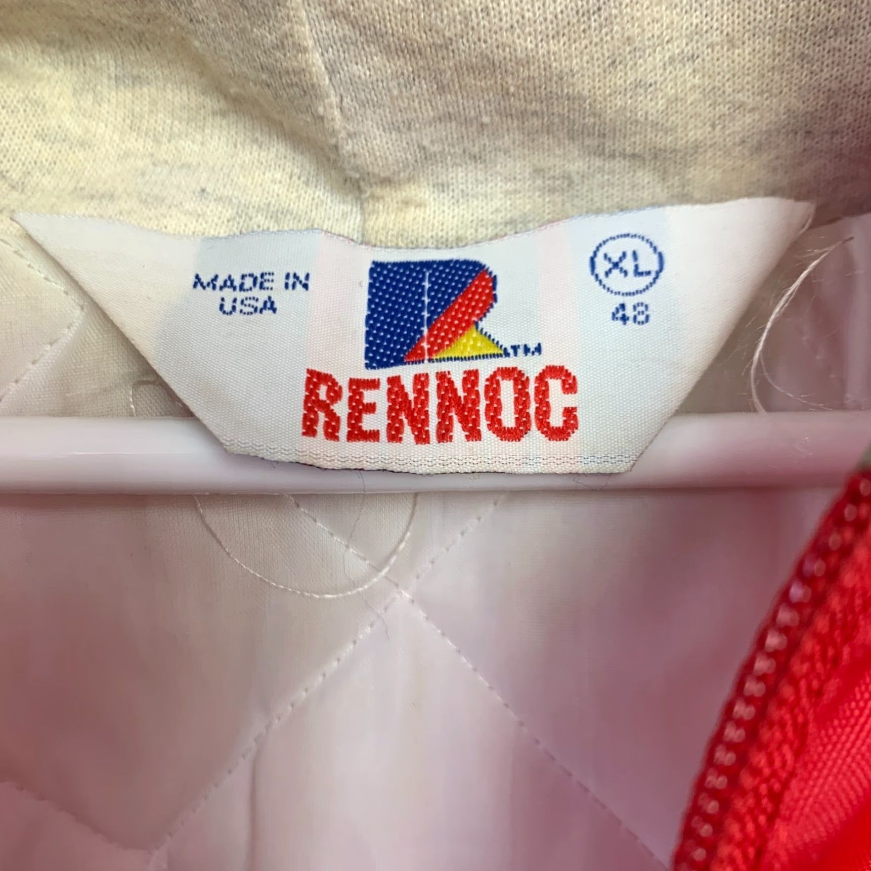 Vintage VINTAGE Rennoc Jacket Windbreaker Red White Pullover XL Newman Prep Basketball Size XL / US 12-14 / IT 48-50 - 6 Thumbnail