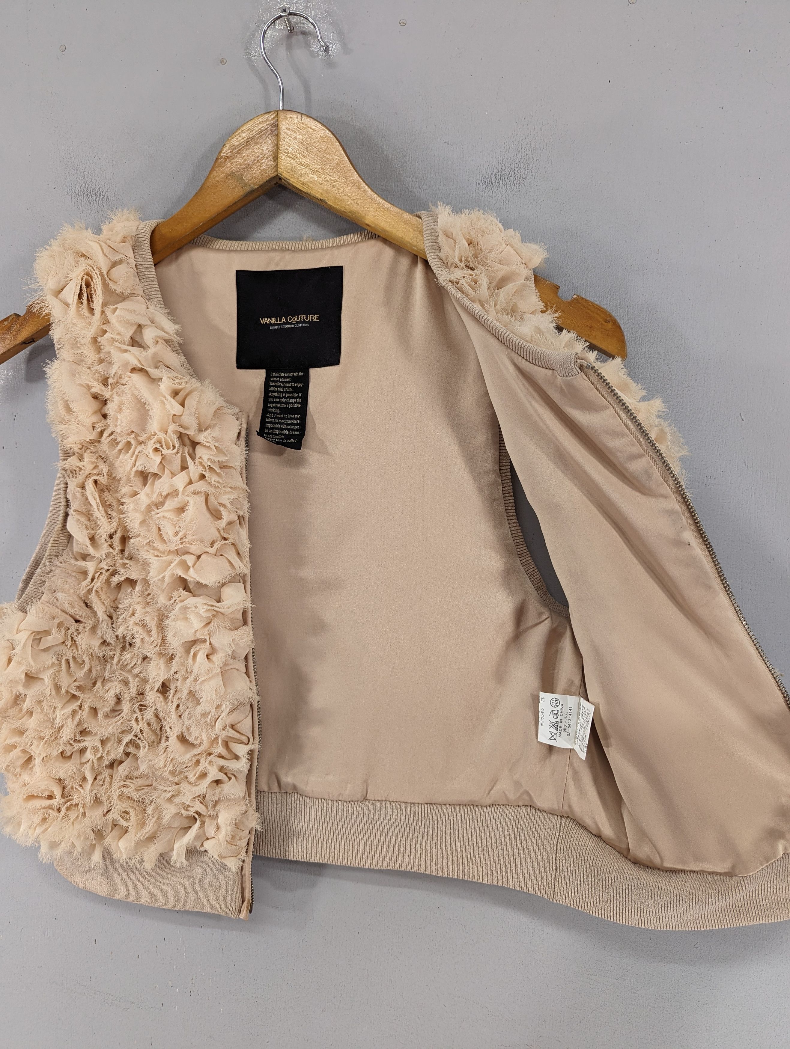 Japanese Brand Vanilla Couture Japanese Brand Cropped Vest Jacket Size XS / US 0-2 / IT 36-38 - 8 Thumbnail