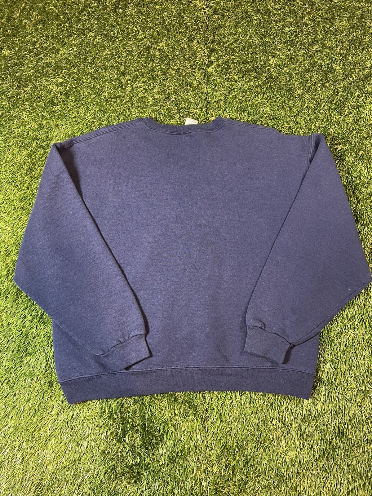 Russell Athletic Vintage 90s Faded Navy Boxy Russell Essential Fall Crewneck Size US L / EU 52-54 / 3 - 3 Thumbnail
