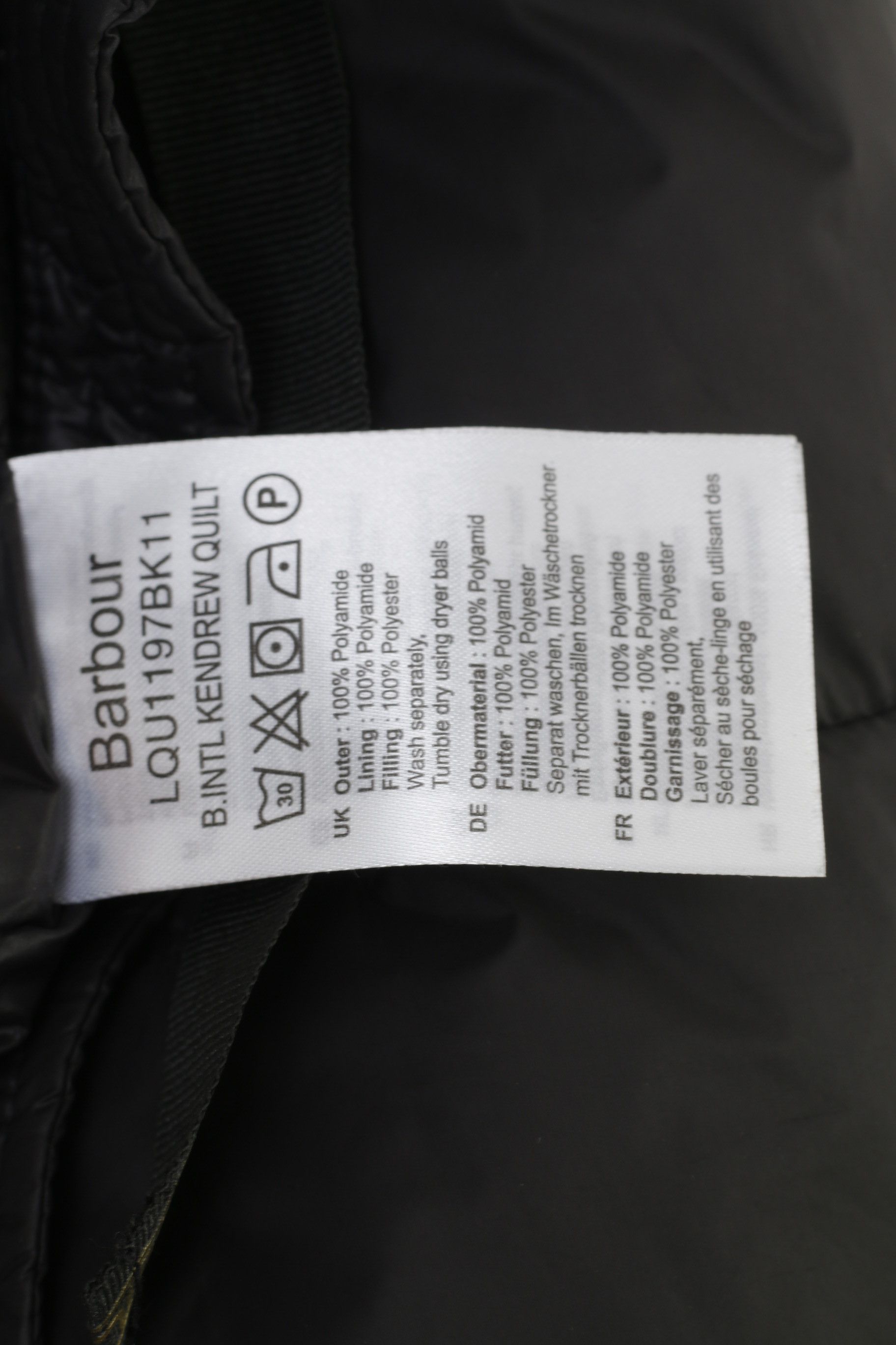Barbour Barbour Woman 38 M Jacket Black Padded Full Zipper 0326 Size XS / US 0-2 / IT 36-38 - 7 Thumbnail