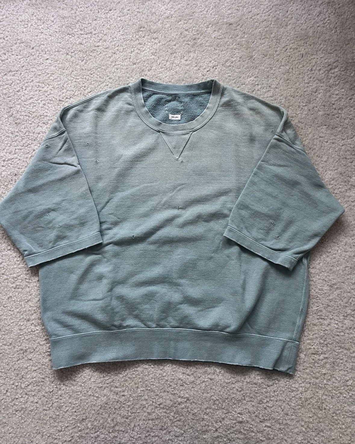 Visvim Green Crash Short-Sleeve Sweatshirt Size 2