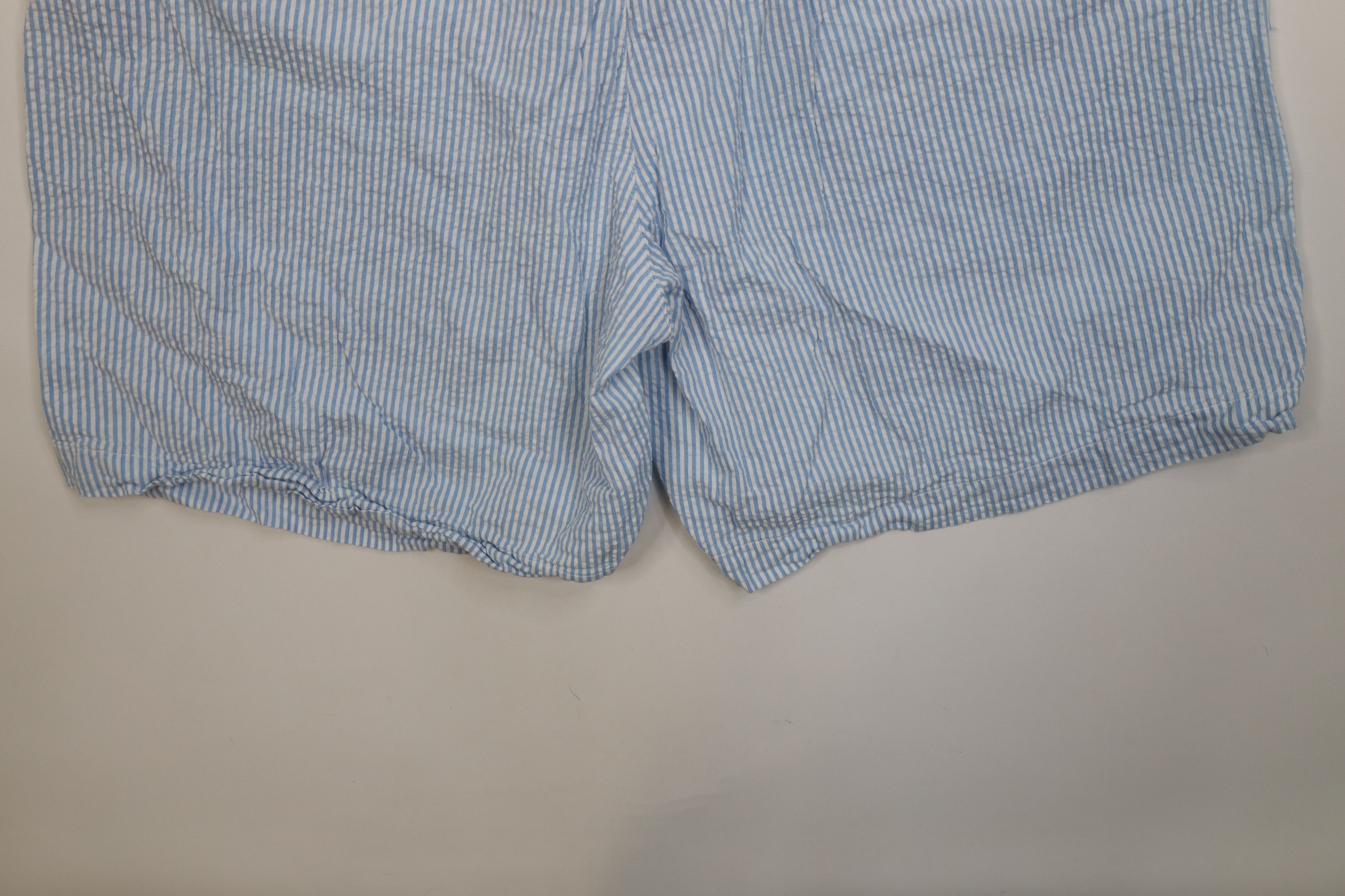 Vintage Vintage 90s Streetwear Seersucker Chino Shorts Blue Size US 38 / EU 54 - 10 Thumbnail