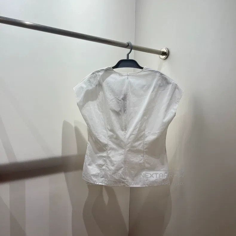Hermes Hermes Sleeveless Open Collar Shirt - Cotton Size XS / US 0-2 / IT 36-38 - 2 Thumbnail