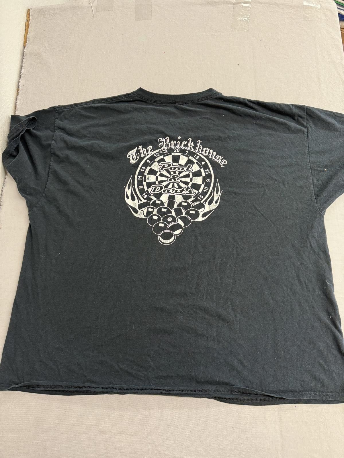 Gildan Faded Pool & Darts T-shirt 8 Ball Tee The Brickhouse Bar 3XL Size US XXL / EU 58 / 5 - 3 Thumbnail