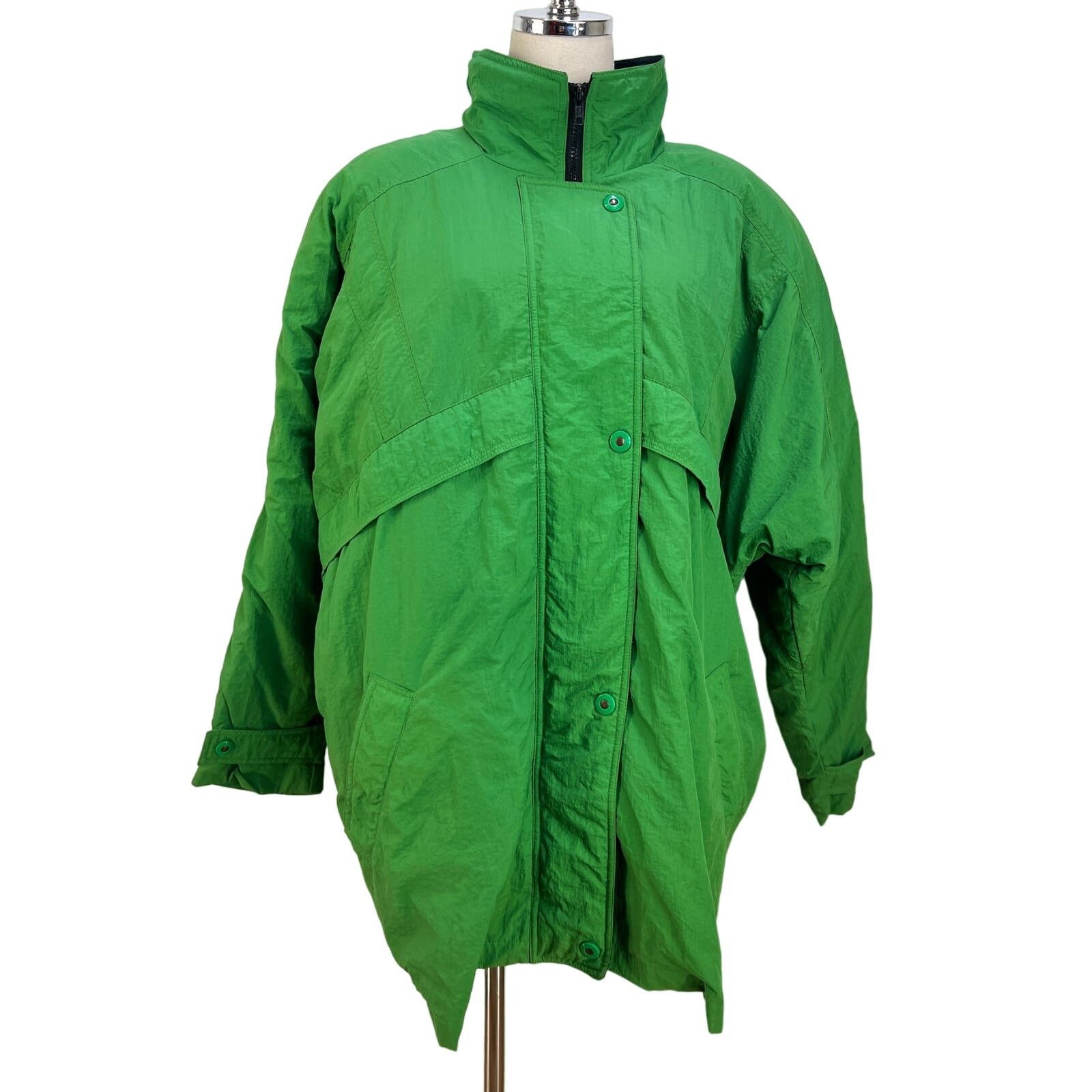 Vintage Vintage 80s Down Ski Coat London Fog Kelly Green Size L / US 10 / IT 46 - 1 Thumbnail
