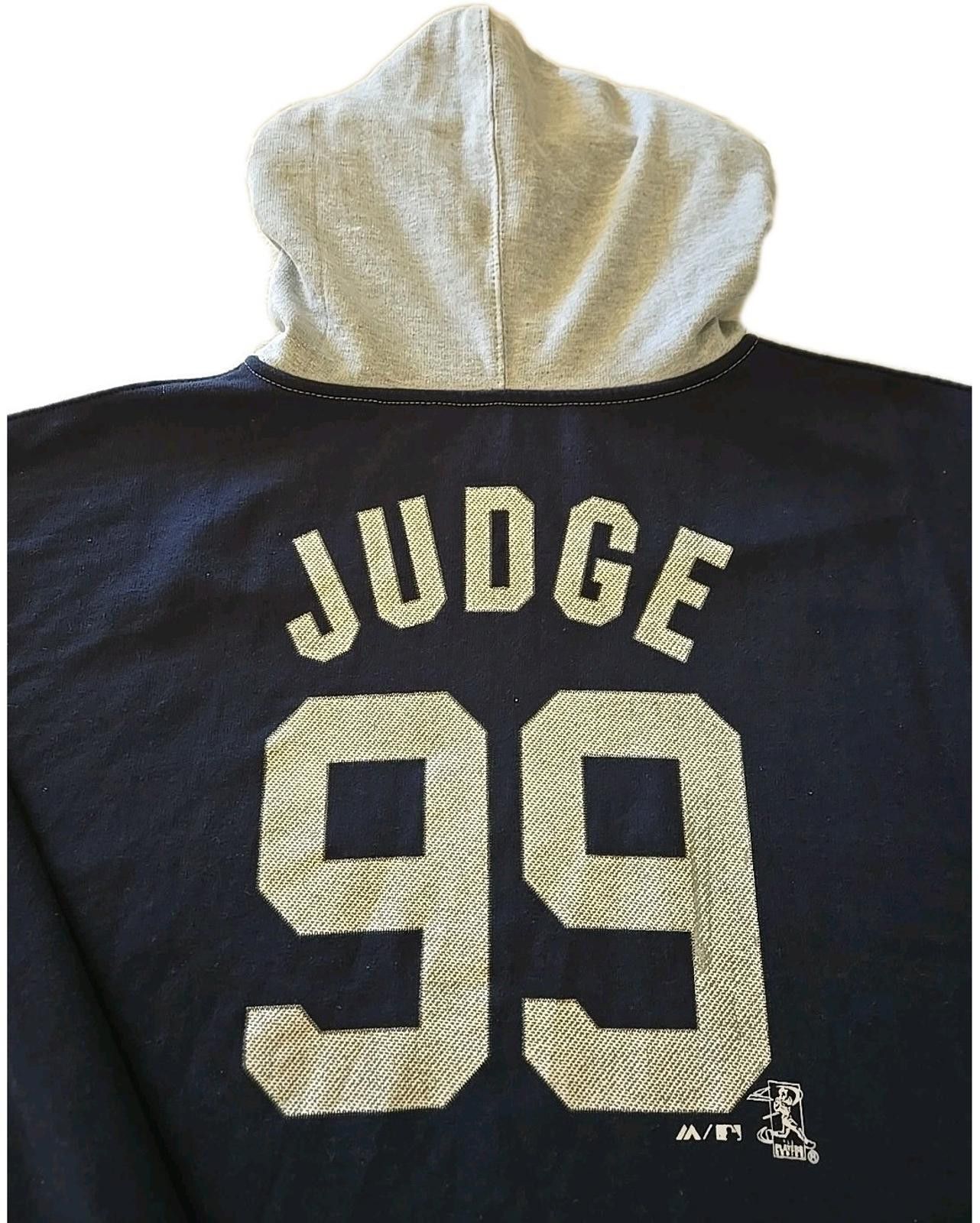 Majestic Aaron Judge 99 NY Yankees MLB Majestic Full-Zip Hoodie 3XLT Size US XXL / EU 58 / 5 - 4 Thumbnail