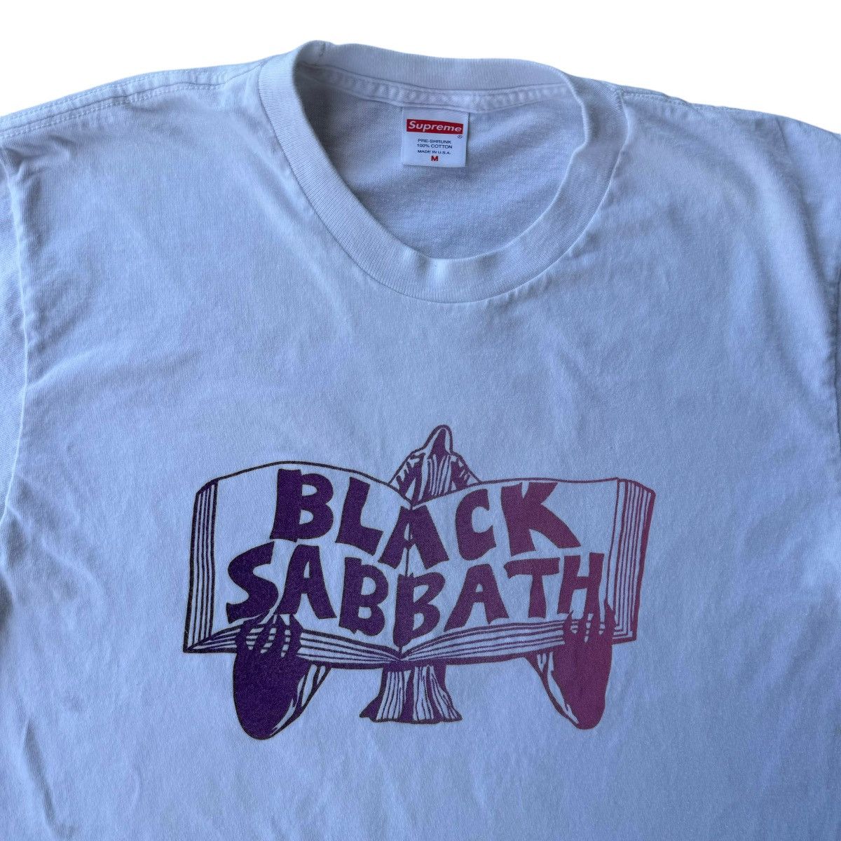 Black Sabbath × Supreme 2016 Supreme Black Sabbath Band Graphic Tome Hype Tee Shirt Size US M / EU 48-50 / 2 - 6 Thumbnail