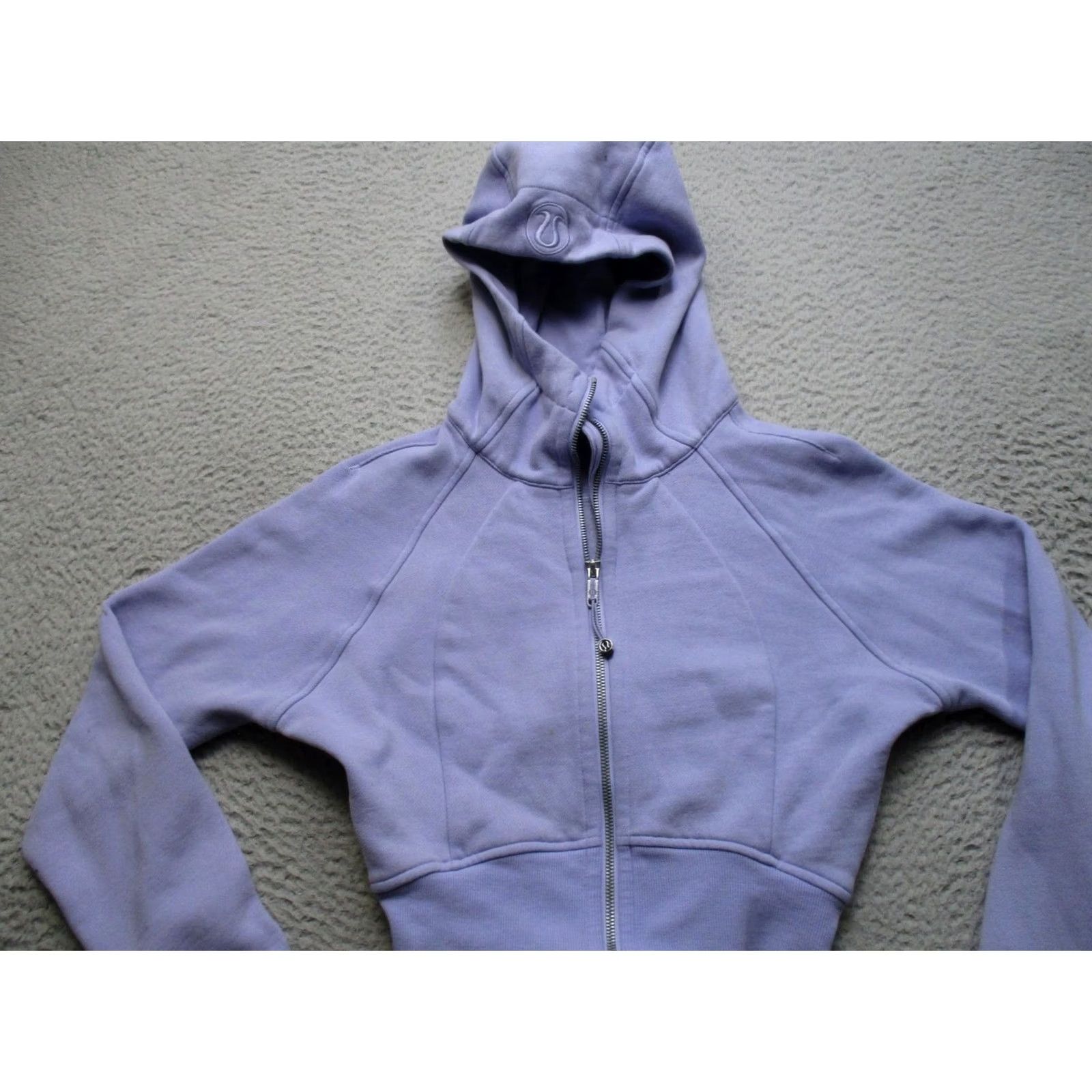 Lululemon Lululemon Womens Hoodie Purple 4 Cropped Full Zip High Neck Fleece Raglan Size S / US 4 / IT 40 - 2 Thumbnail